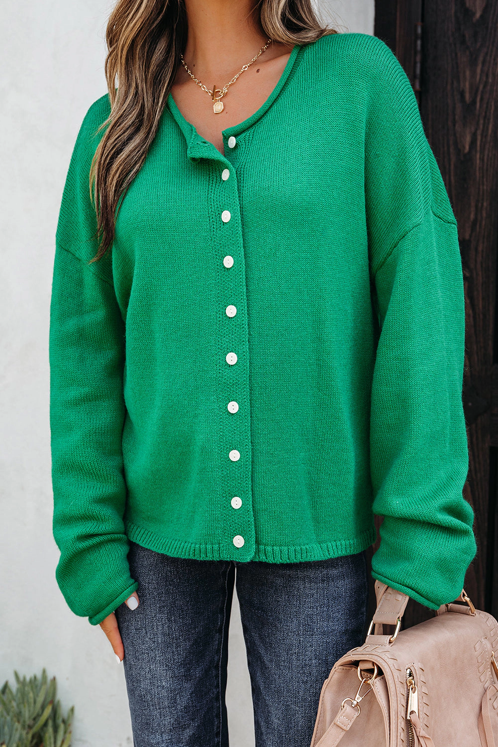 Threaded Pear Women's Evatyn Knit Drop Shoulder Sweater