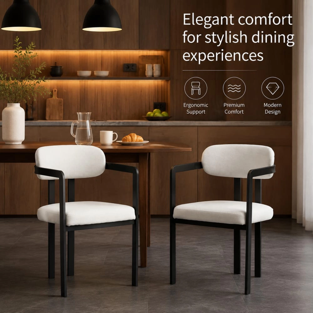 GOODSILO Upholstered Fabric Dining Side Chair