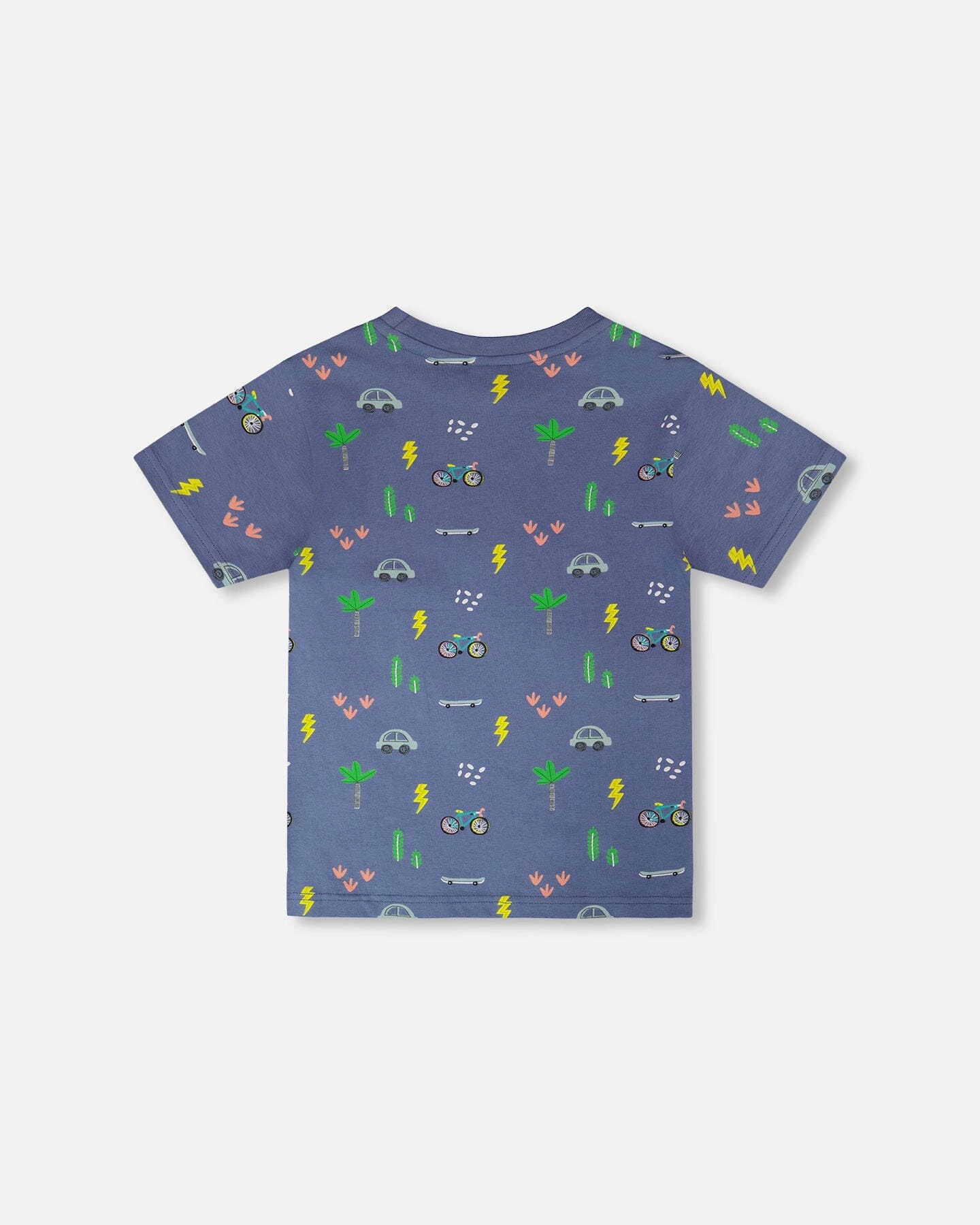 Deux par Boys Organic Cotton Jersey T-Shirt Bicycle Print