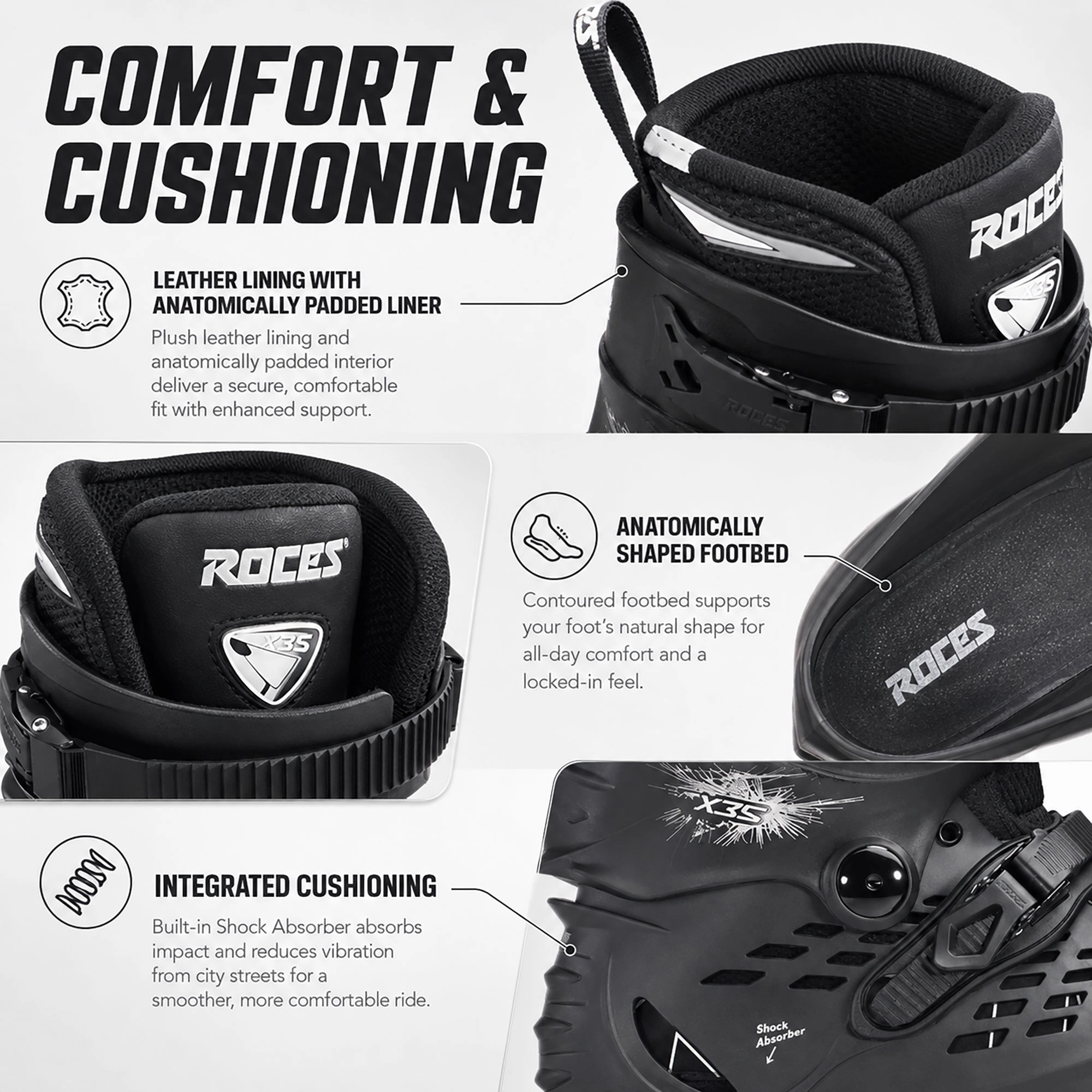 Roces X35 3x110 TIF Unisex Inline Skates