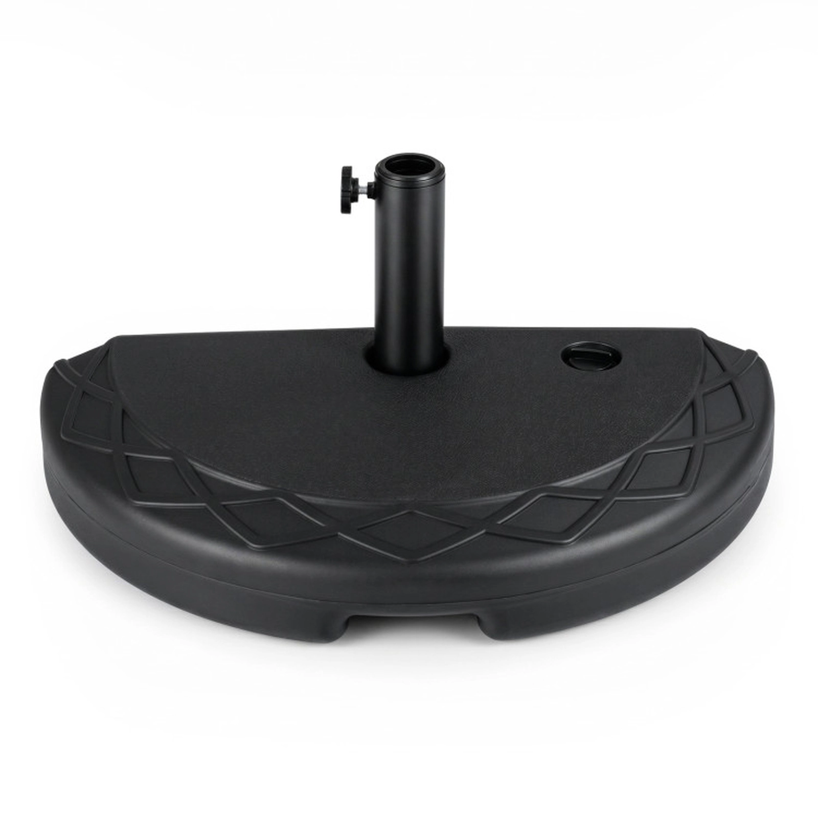 SUGIFT Half Round Patio Umbrella Base 44-lb Water and Sand Fillable Capacity for 7-8 ft Half Patio Umbrella Black