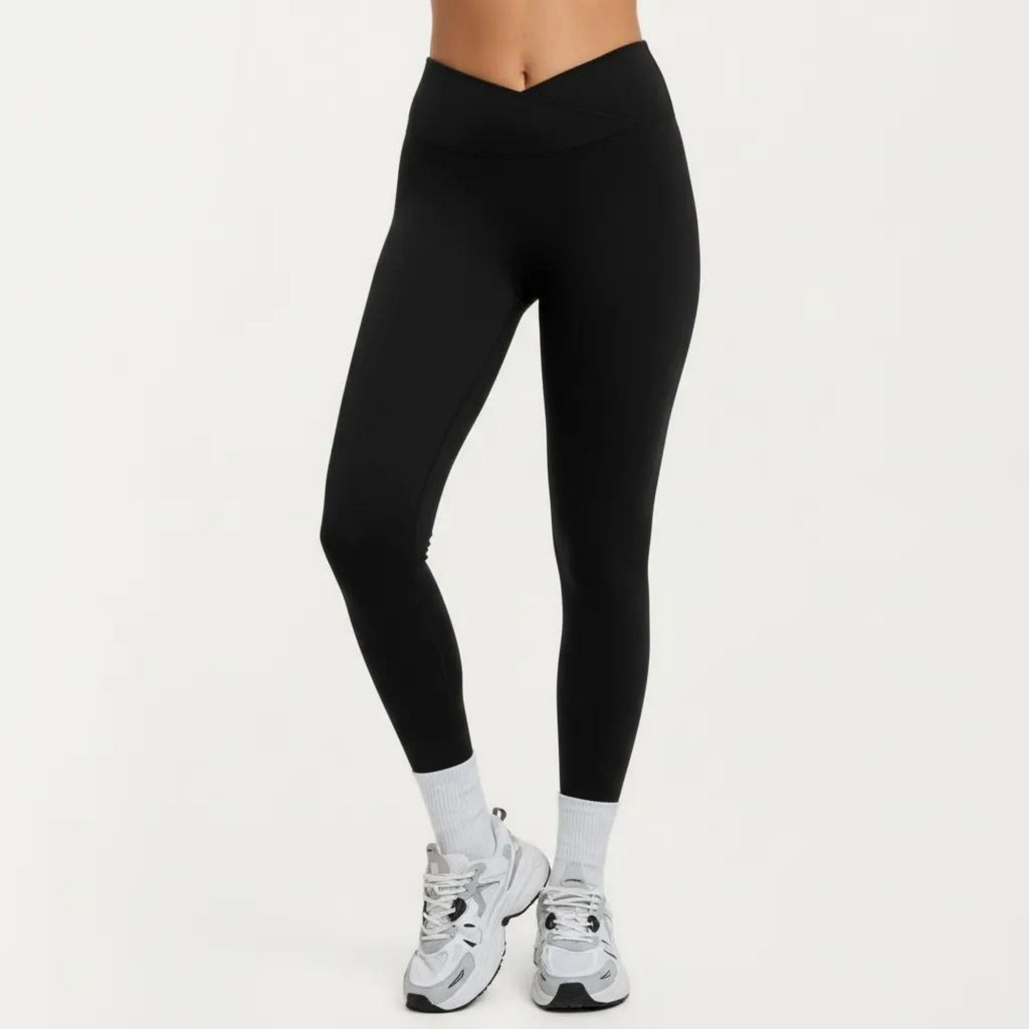 Anna-Kaci Active Women's High Waist Crossover Workout Leggings Stretch Athletic Yoga Pants for Training Fitness