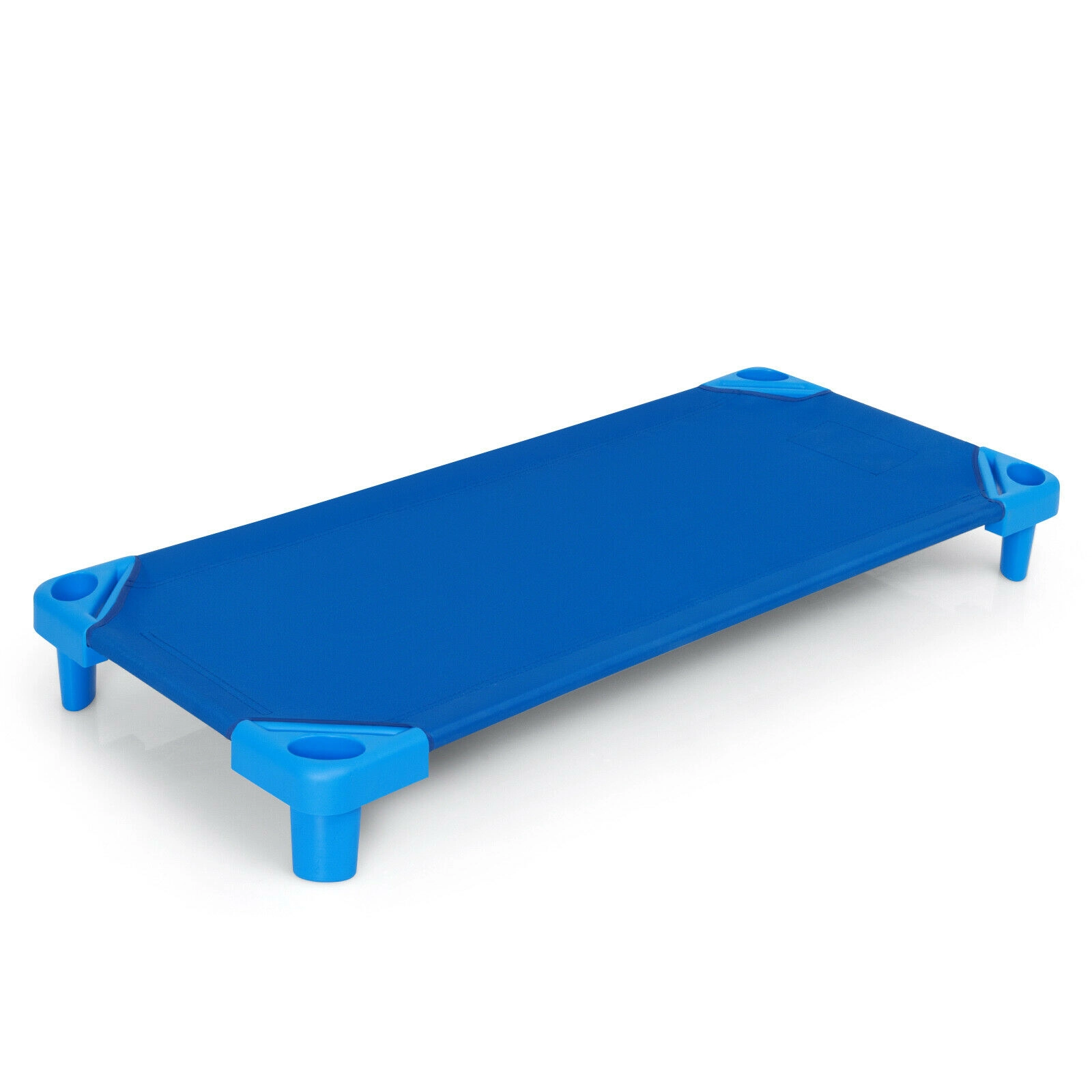 SUGIFT Blue 6-Pack Stackable Kids Daycare Nap Mat with Detachable Fabric Bed 51-in L 22.5-in W 6-in H