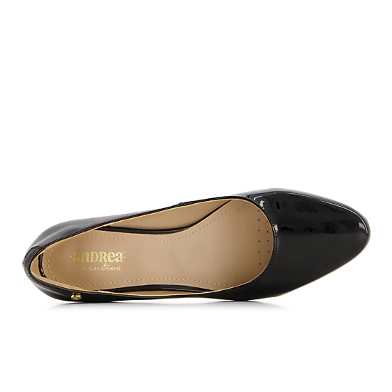 Andrea Womens Classic Comfort Patent Pumps