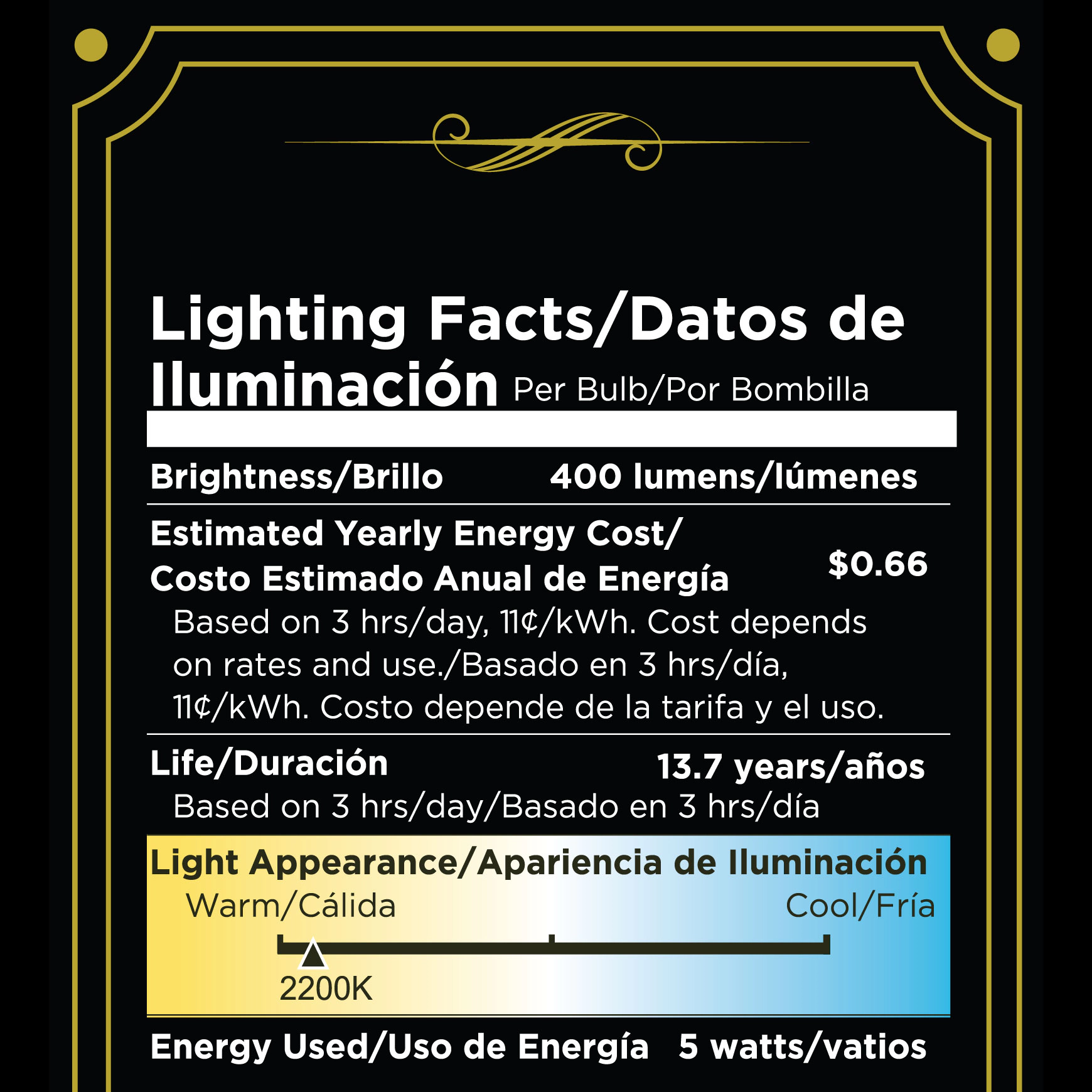 Viribright® ST19 LED Bulb, 40W Equivalent, Filament, Edison, Amber, Warm White 2200K (4 Pack)