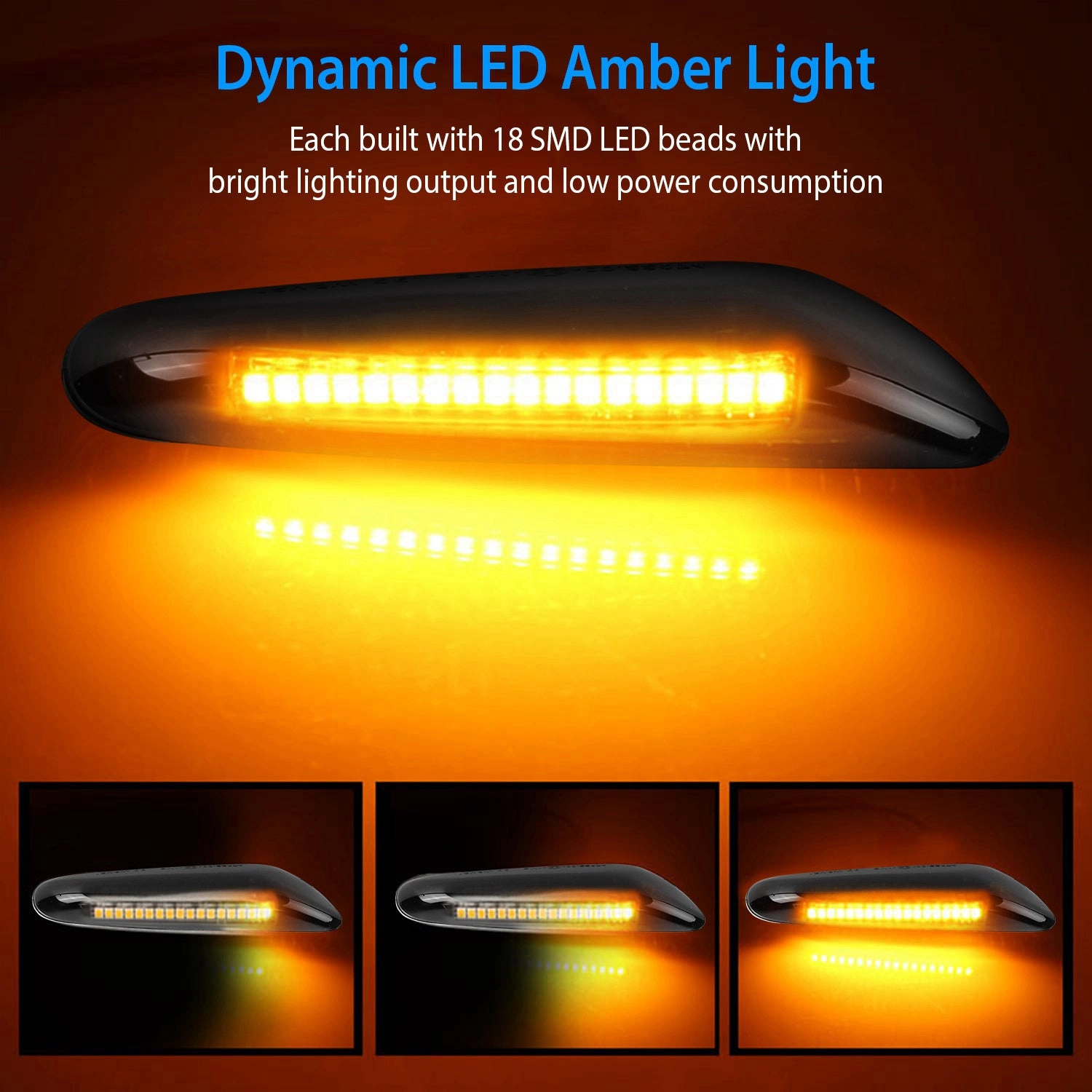 GBruno Dynamic Amber LED Side Marker Light For BMW