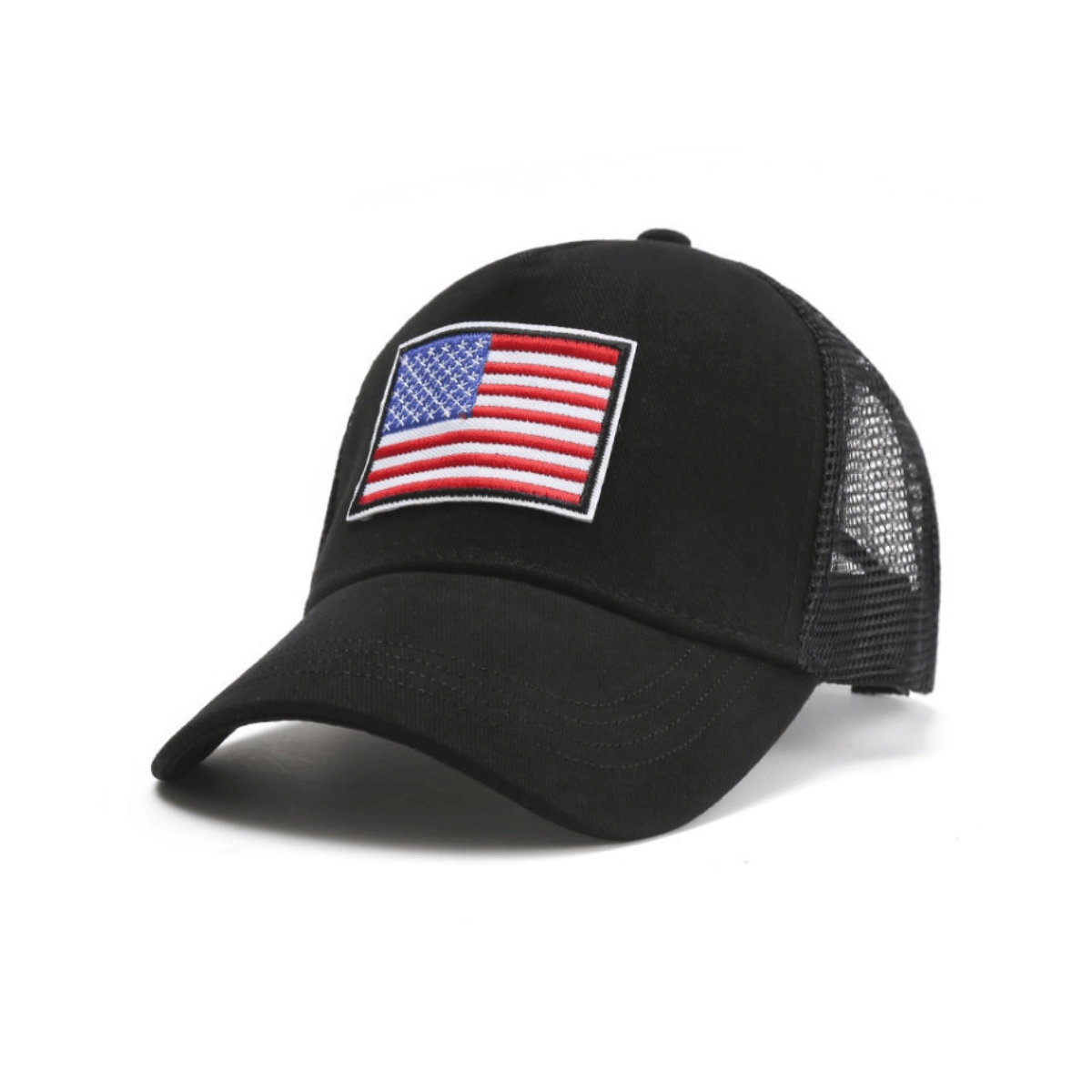 JupiterGear Unisex American Flag Trucker Hat with Adjustable Strap