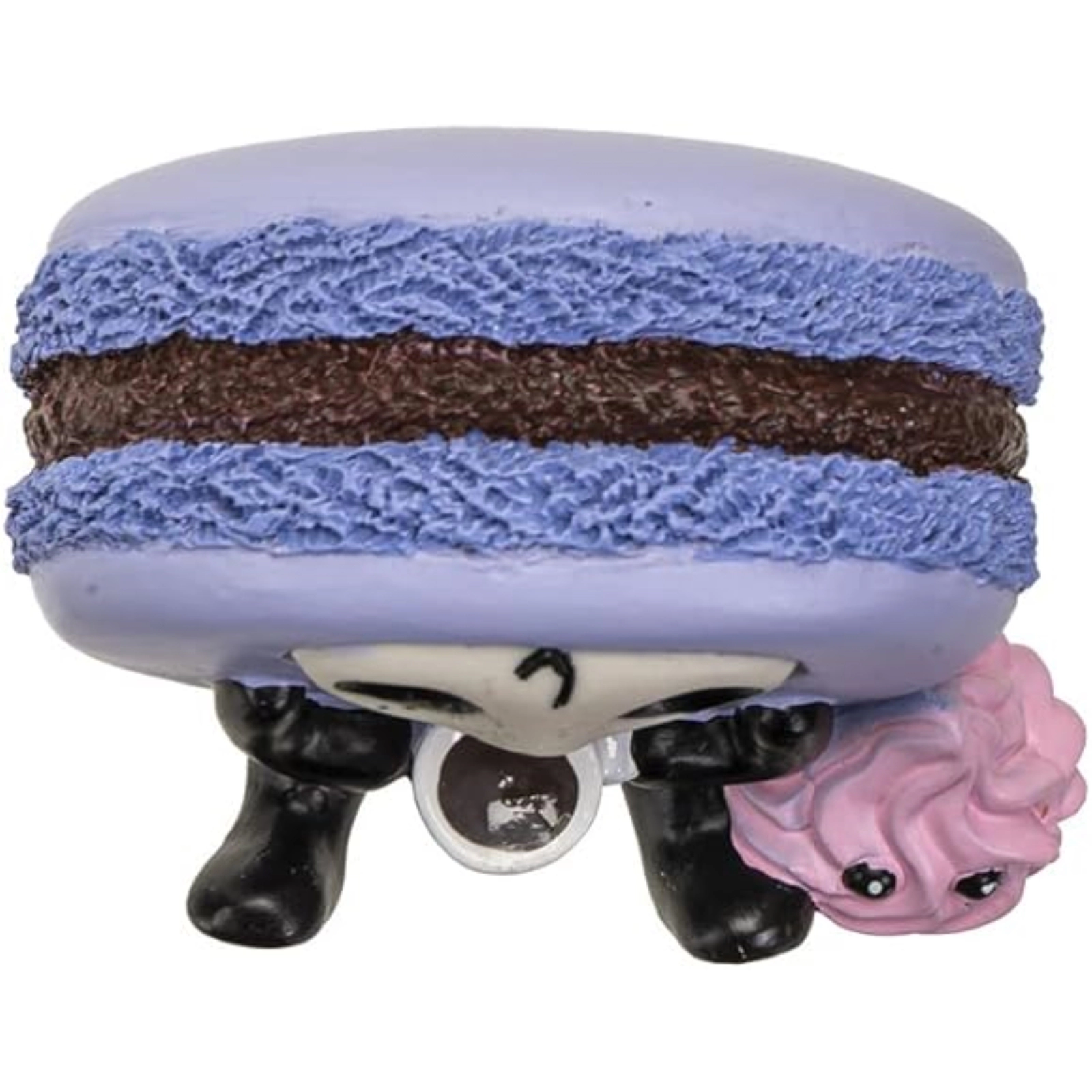 Pacific Giftware Furrybones Ronny The Lavender Purple Macaron With Coffee Cup Furry Bone Figurine
