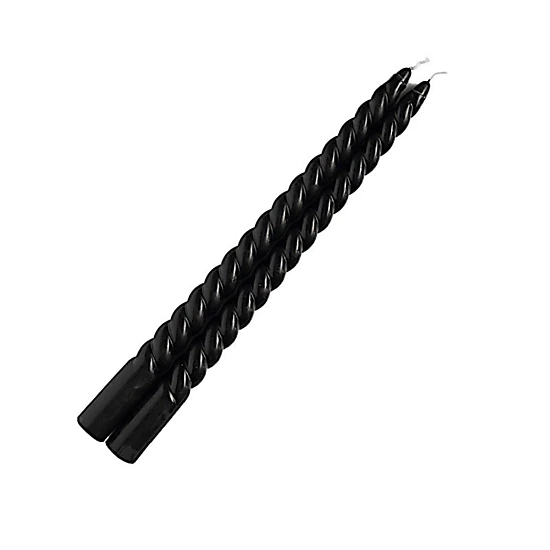 Home Collection 11.25 Inch Spiral Unscented Wax Taper Candles Pack of 12