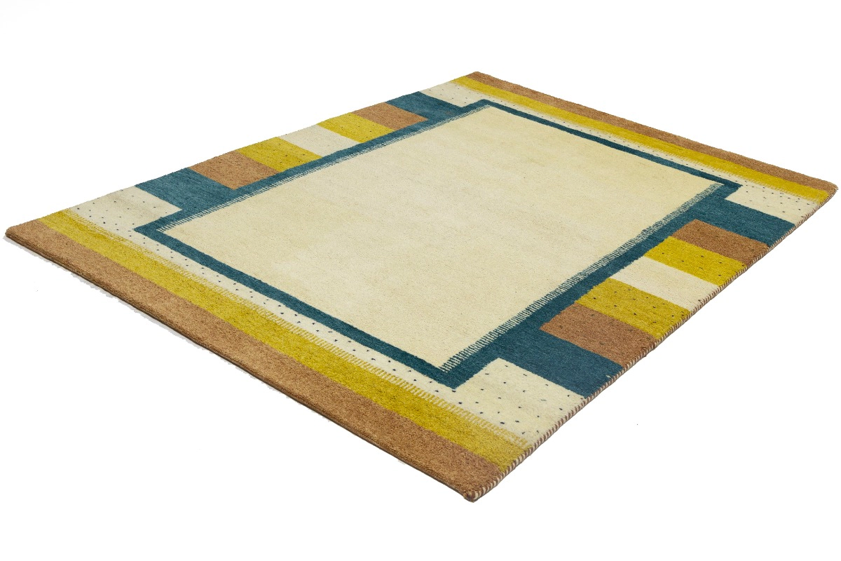 Magic Rugs Cream Border Tribal 6X8 Indo-Gabbeh Oriental Rug