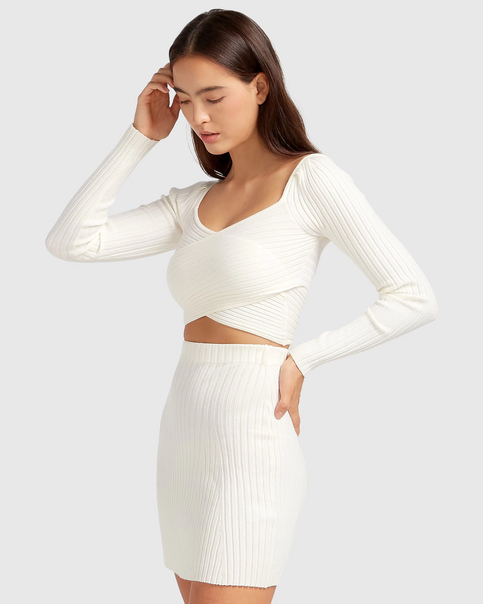 Belle & Bloom Womens Forget Me Not Knit Crop