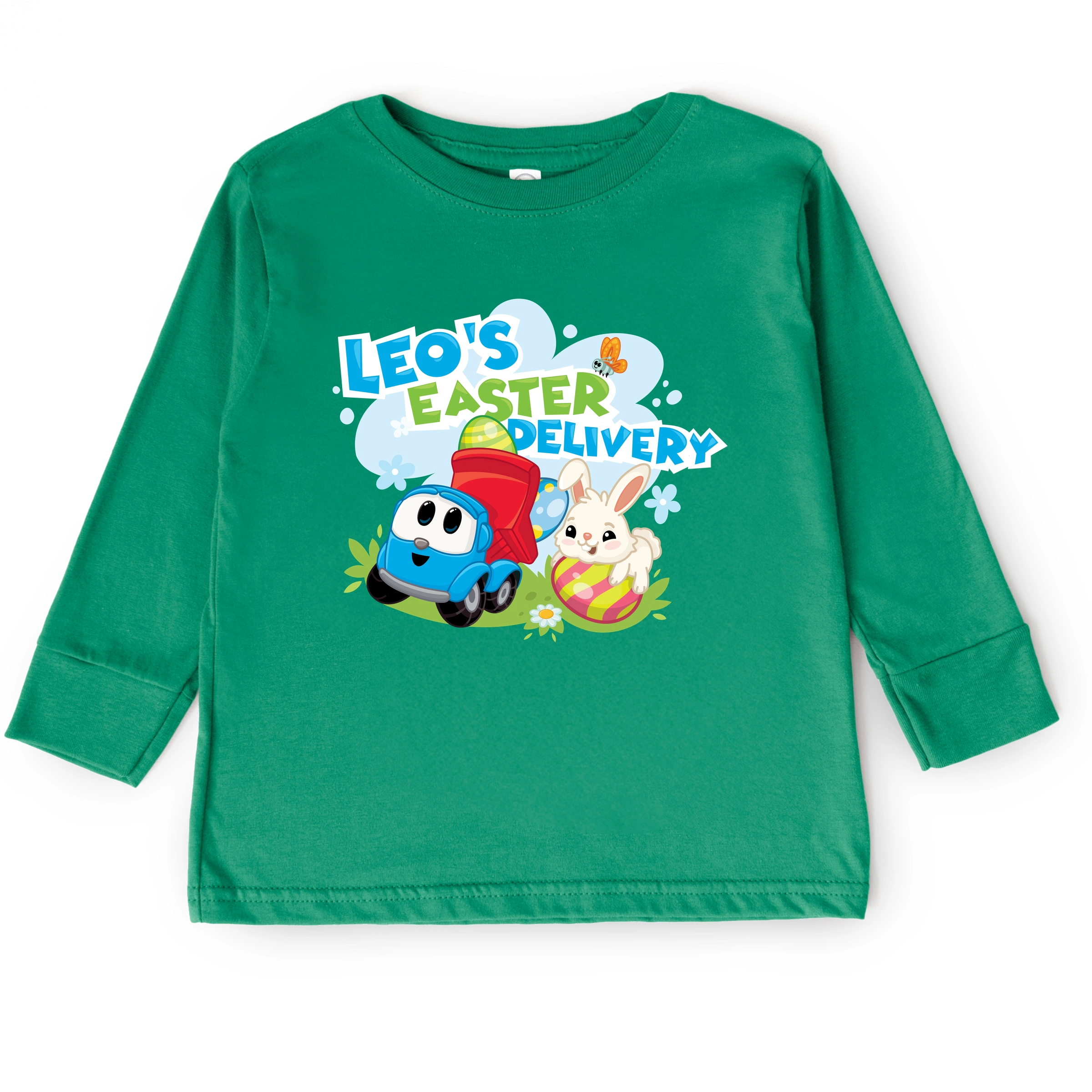 the Juniper Shop - Toddler Long Sleeve Graphic Tee Leo Truck Leo's Easter Delivery