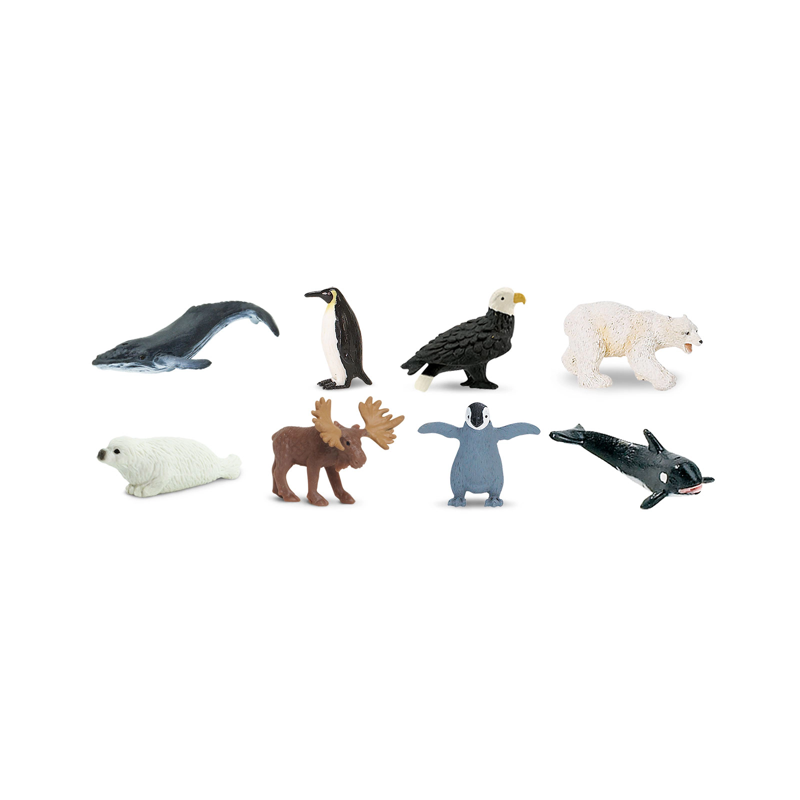 Safari Ltd. - Mini Arctic Animals Fun Pack - 8 Mini Toy Figurines for Kids