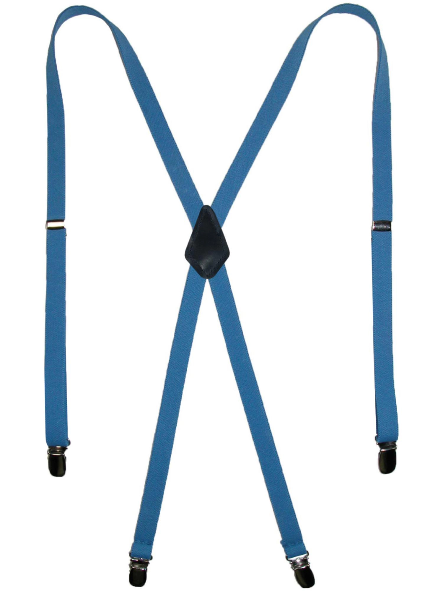 CTM® Women's Elastic Clip-End 1/2 Inch Skinny Urban Suspenders