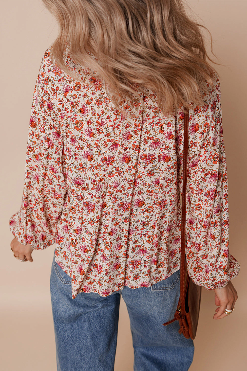 Threaded Pear Women's Carter Notched Puff Sleeve Blouse