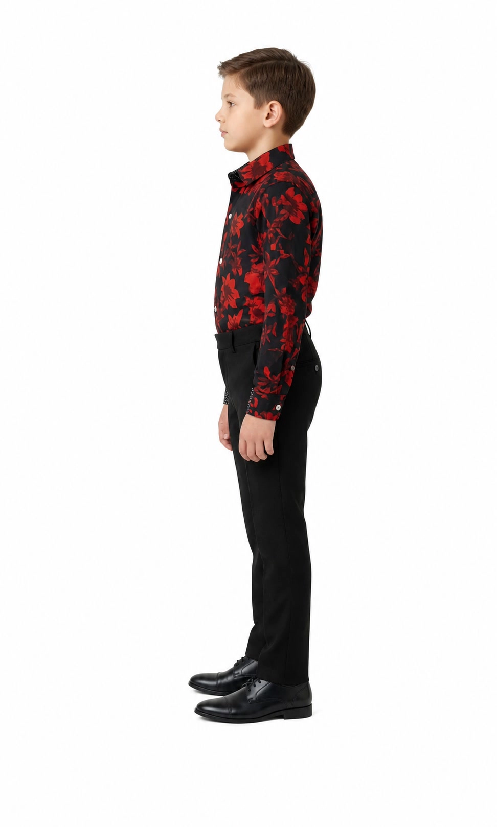 Elie Balleh Boys Slim Fit Floral Shirt
