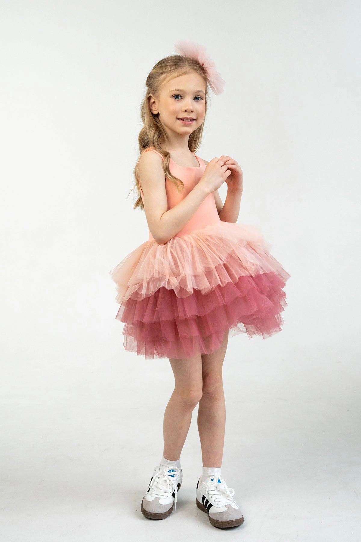 Mini Celebrities Girls Salmon Bloom Tutu Dress