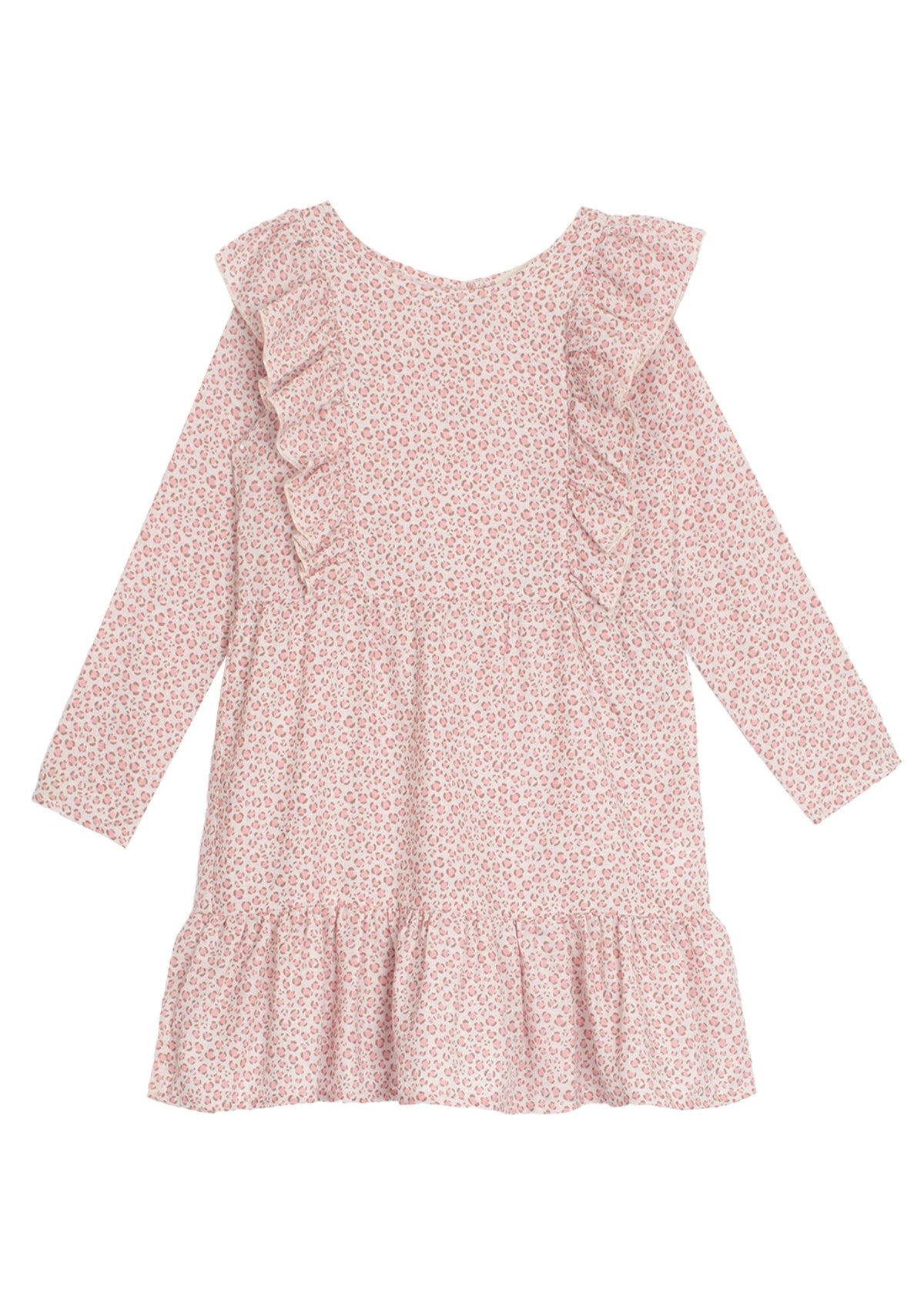 Mabel and Honey Dashing Leopard Rayon Dress - Pink