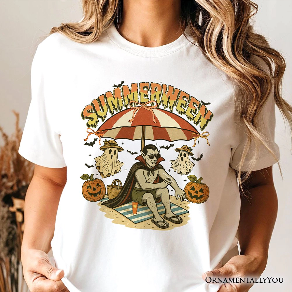 OrnamentallyYou Womens Summerween Vampire Dracula T-Shirt