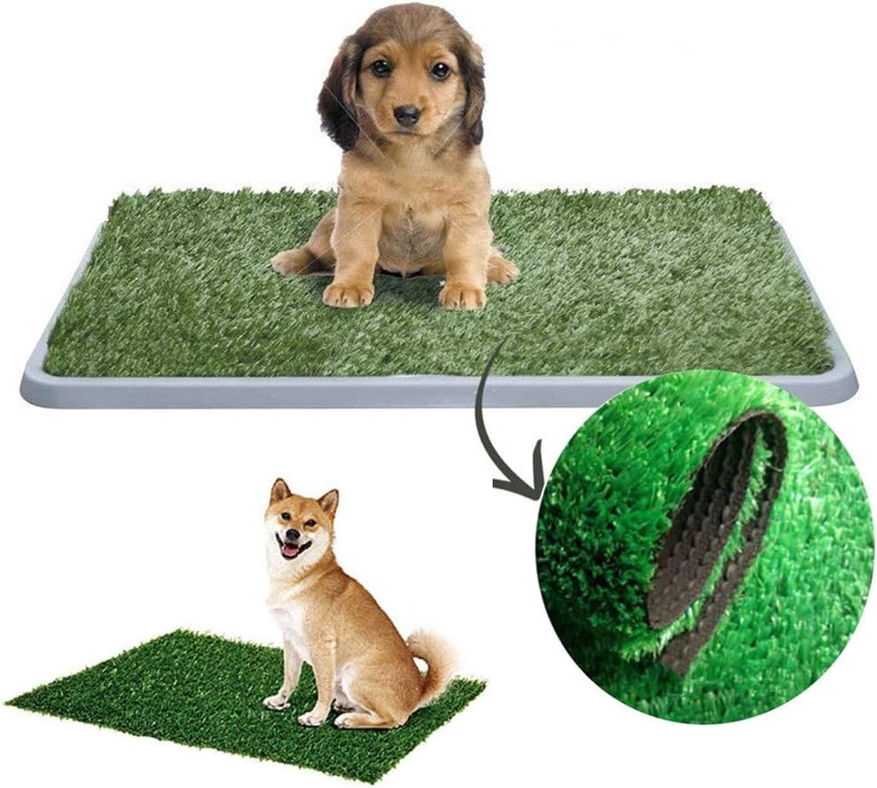 Artificial Grass Potty Pad M Size, Non-Slip Indoor Dog Grass Toilet Mat