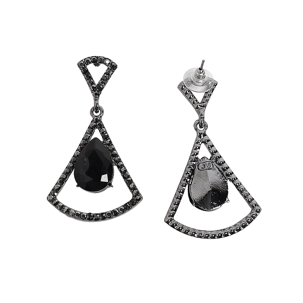 SOHI Women's Stone Bow Drop Earrings