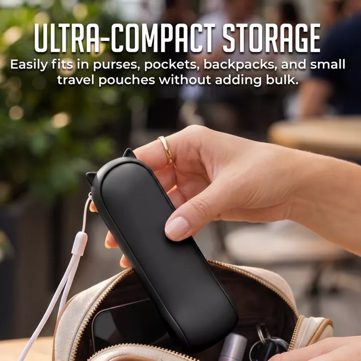 Luminuxe Foldable Misting Fan, Portable USB Rechargeable Handheld Water Spray Mist Pocket-Sized Cooling Fan
