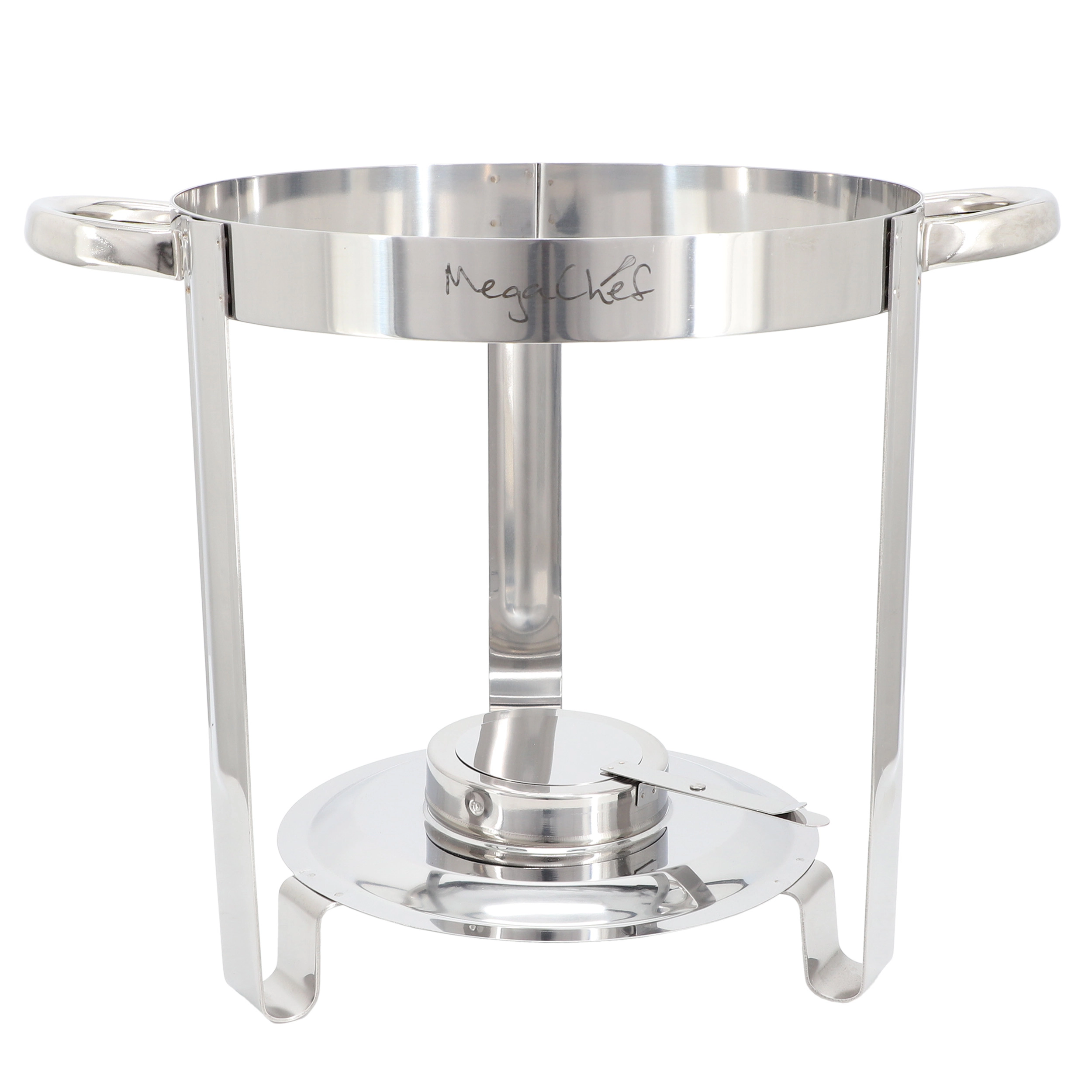 MegaChef 11.6 Quart Round Stainless Steel Professional Soup Chafing Dish in Silver