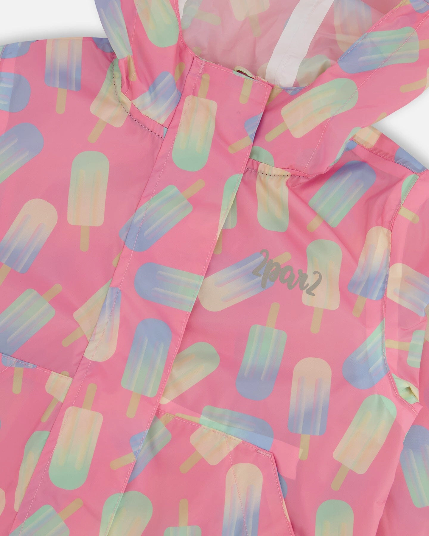 Deux par Girls Packable Windbreaker Polyester Lollipop Print