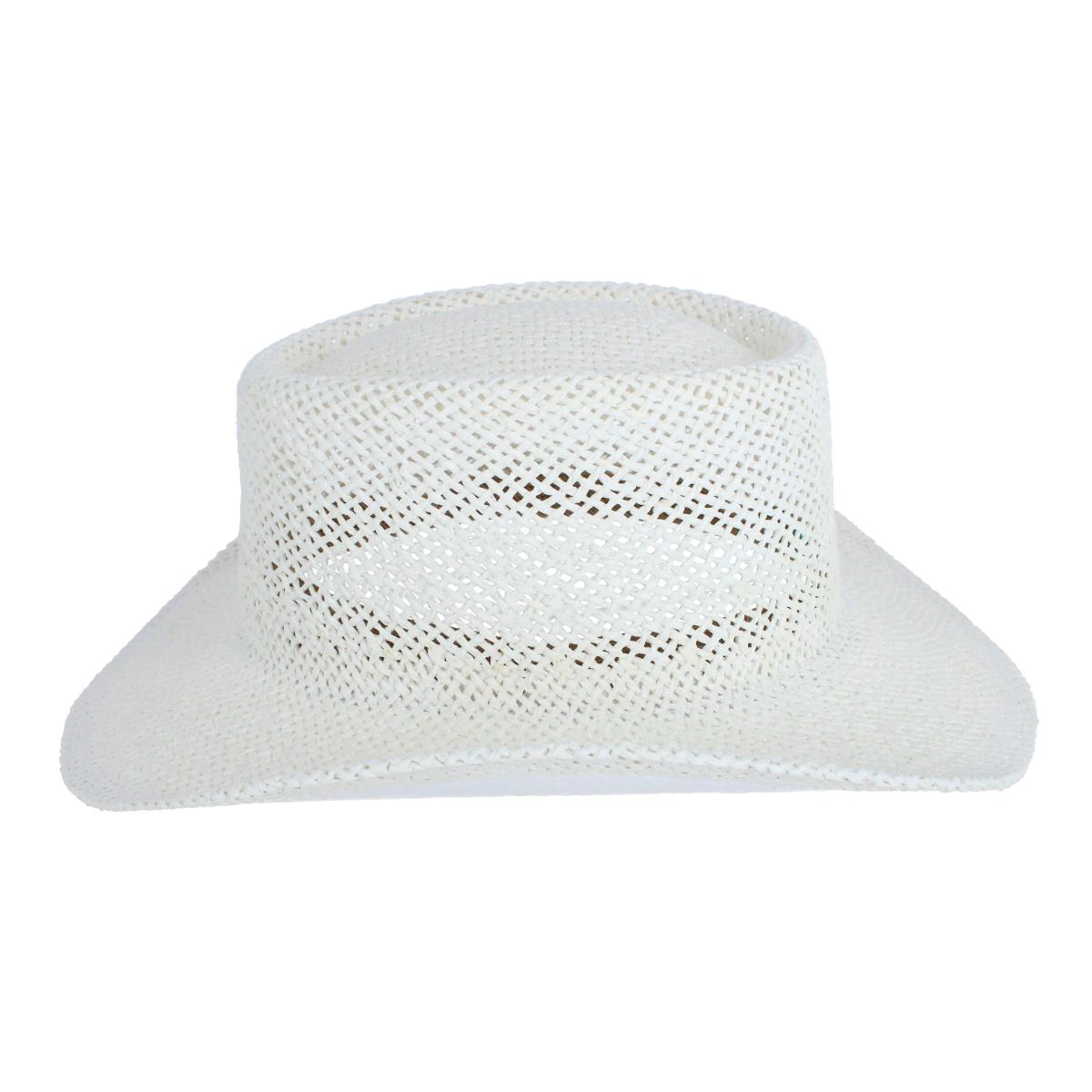 CTM Unisex Twisted Straw Gambler Hat