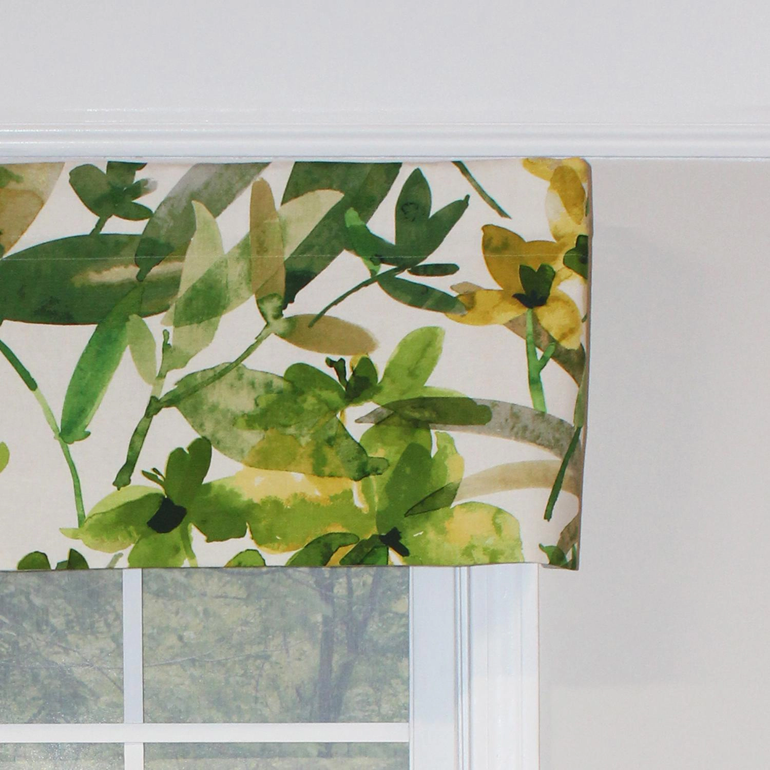 RLF Home Autumn Tailored 100% Cotton with Fully Lined 3" Rod Pocket Valnance for Windows 50" x 14" Beige