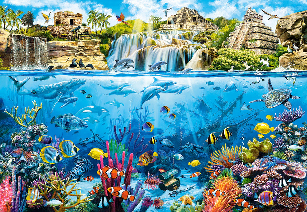 CASTORLAND 1500 Piece Jigsaw Puzzles, Pirate Island, Ocean and coral life, Adult Puzzles, Castorland C-152049-2
