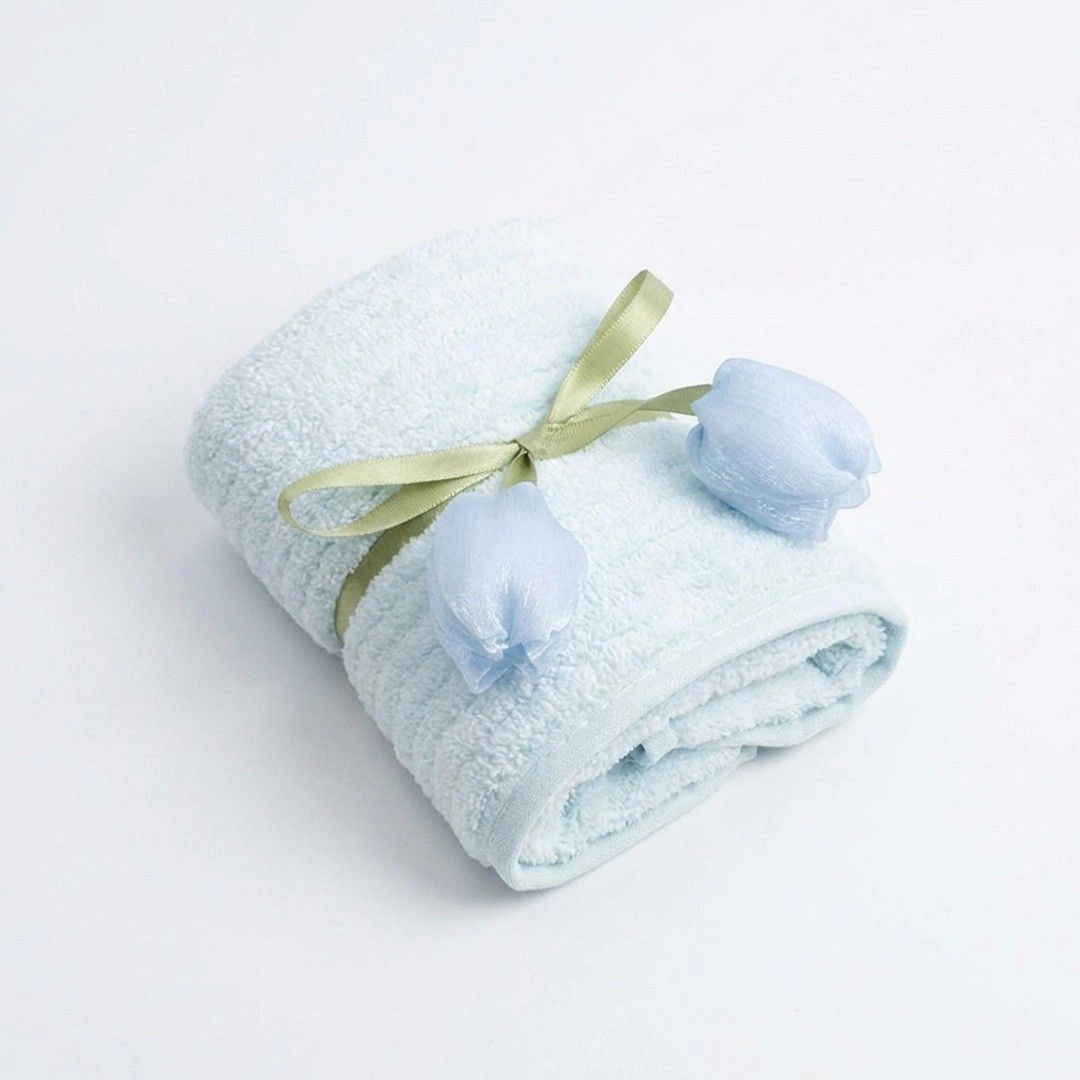 Alilang Unisex Gift Ready Washcloth 13.8 Inch Soft Cotton Face Towel Decorative Folded Design