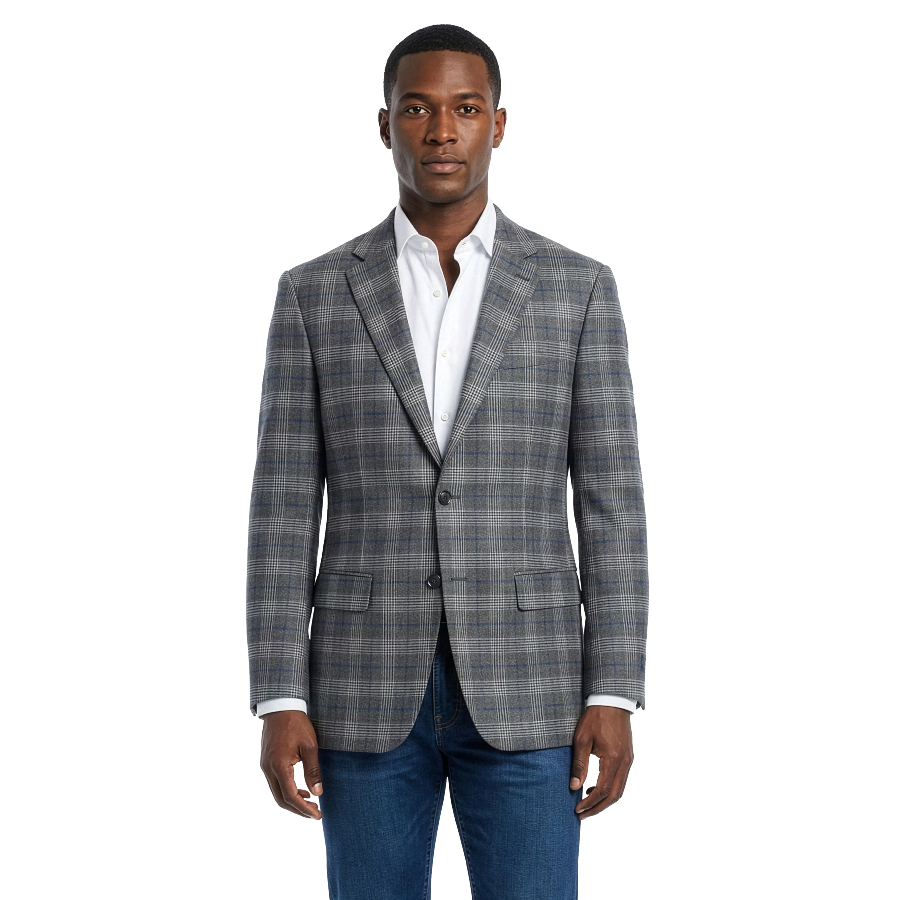 ZeGarie Men's Regular Fit Glen Plaid Sport Coat