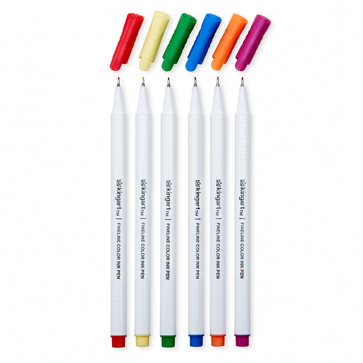 KINGART Fine Line Pens - 0.4 mm Water-Based Ink - 24 Colors