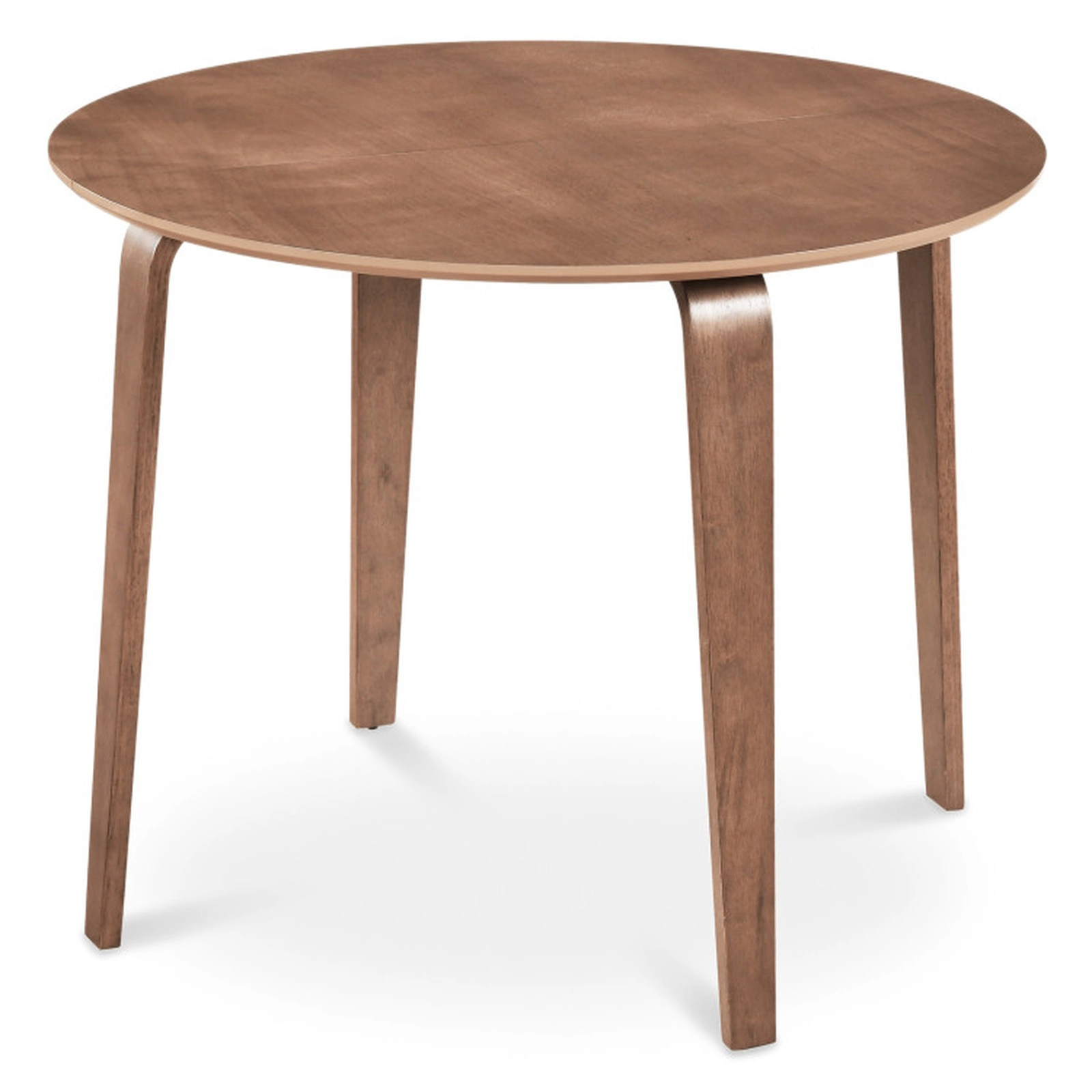 SUGIFT 4-Person Rubber Wood Legs MDF Top Round Small Space Dining Table 37.5-in Dia x 29.5-in H 165-lb Capacity Walnut