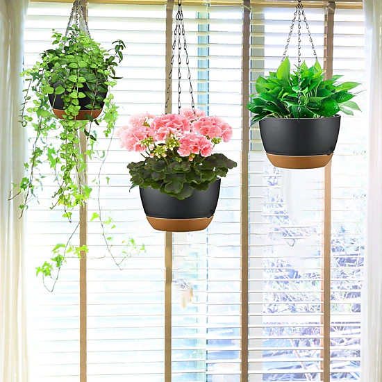 GBruno 4-Piece Self-Watering Hanging Planter Set