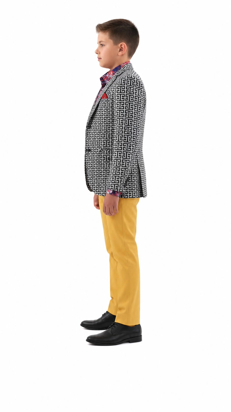 Elie Balleh Boys Slim Fit Logo Blazer