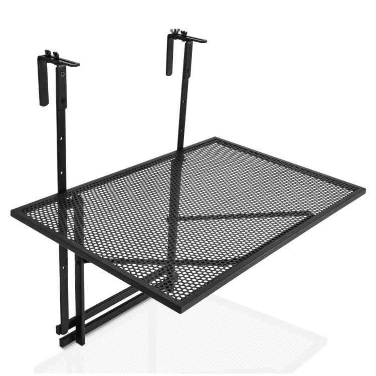 Hivvago Railing Folding Table With 5-Level Adjustable Heights