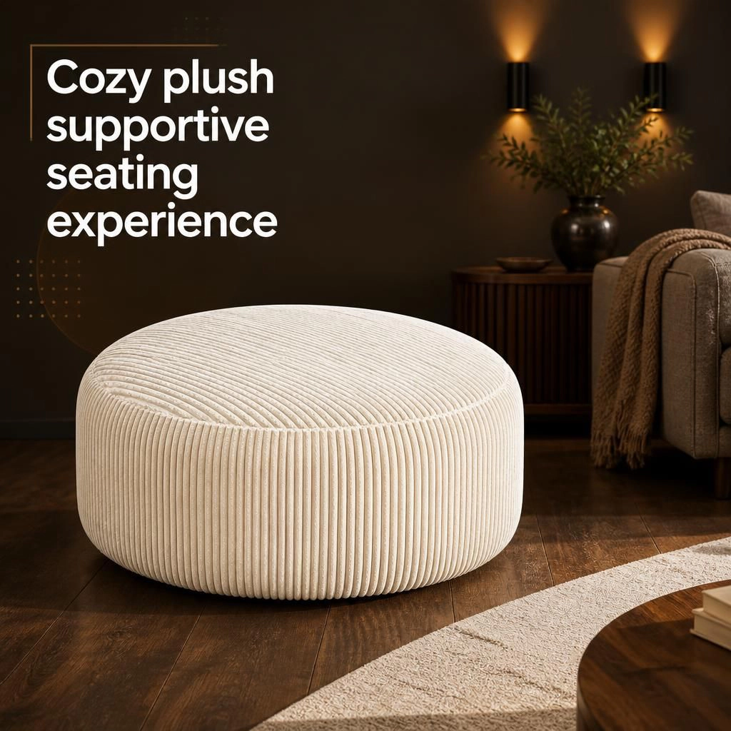 GOODSILO Corduroy Lazy Single Seat Bean Bag Chair