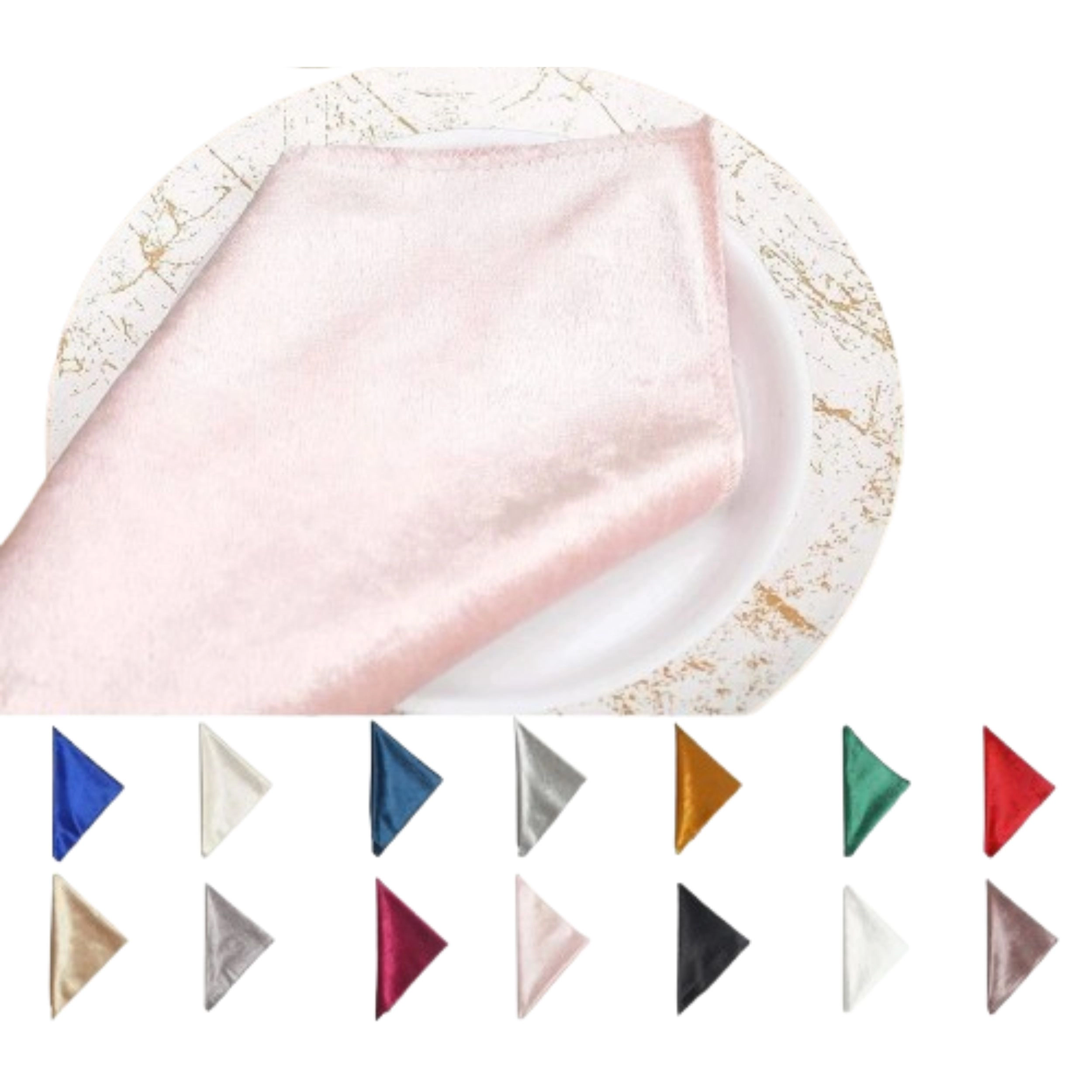 Home Collection Set of 10 20-Inch Velvet Dinner Napkins