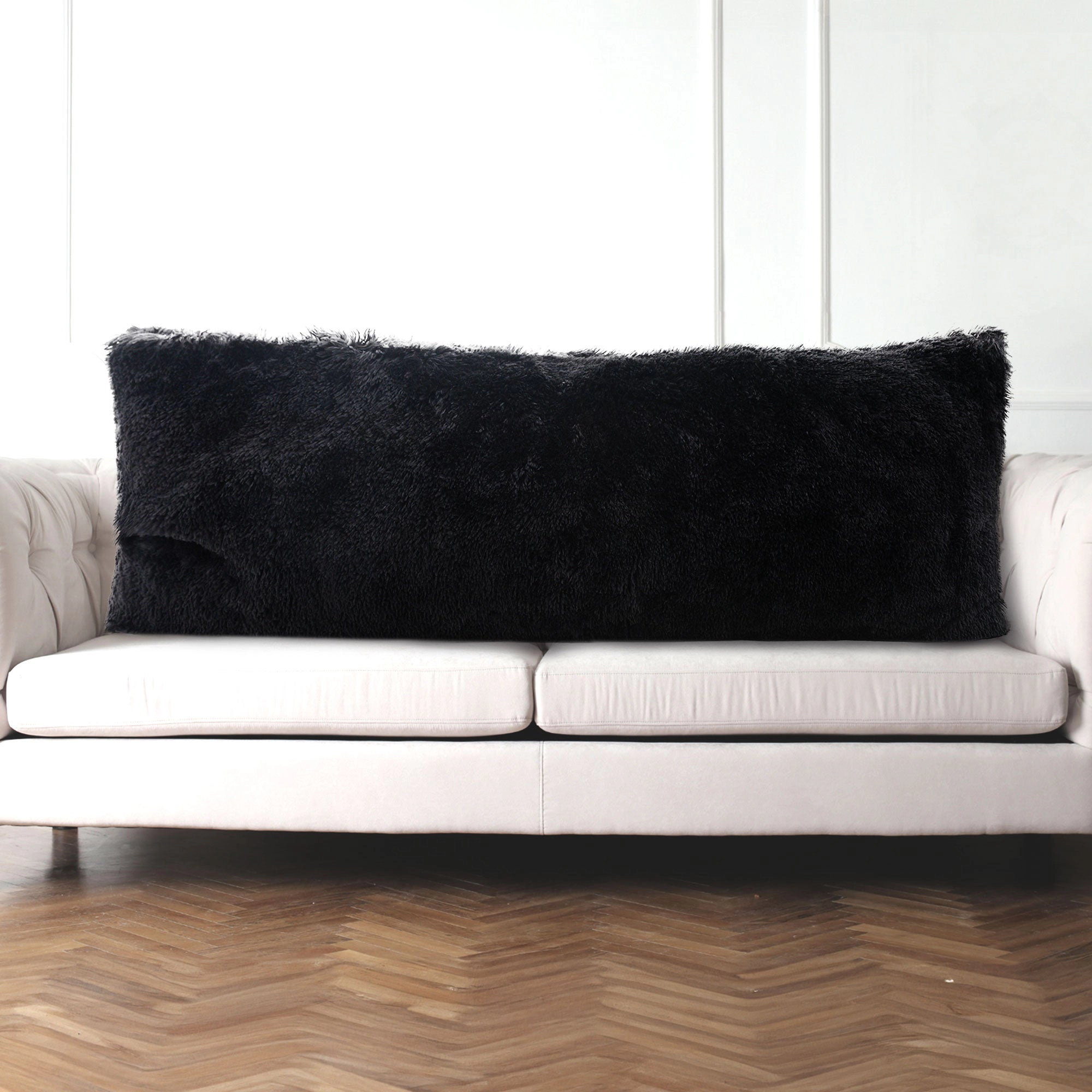 Cheer Collection Long Hair Shaggy Body Pillow 20x54