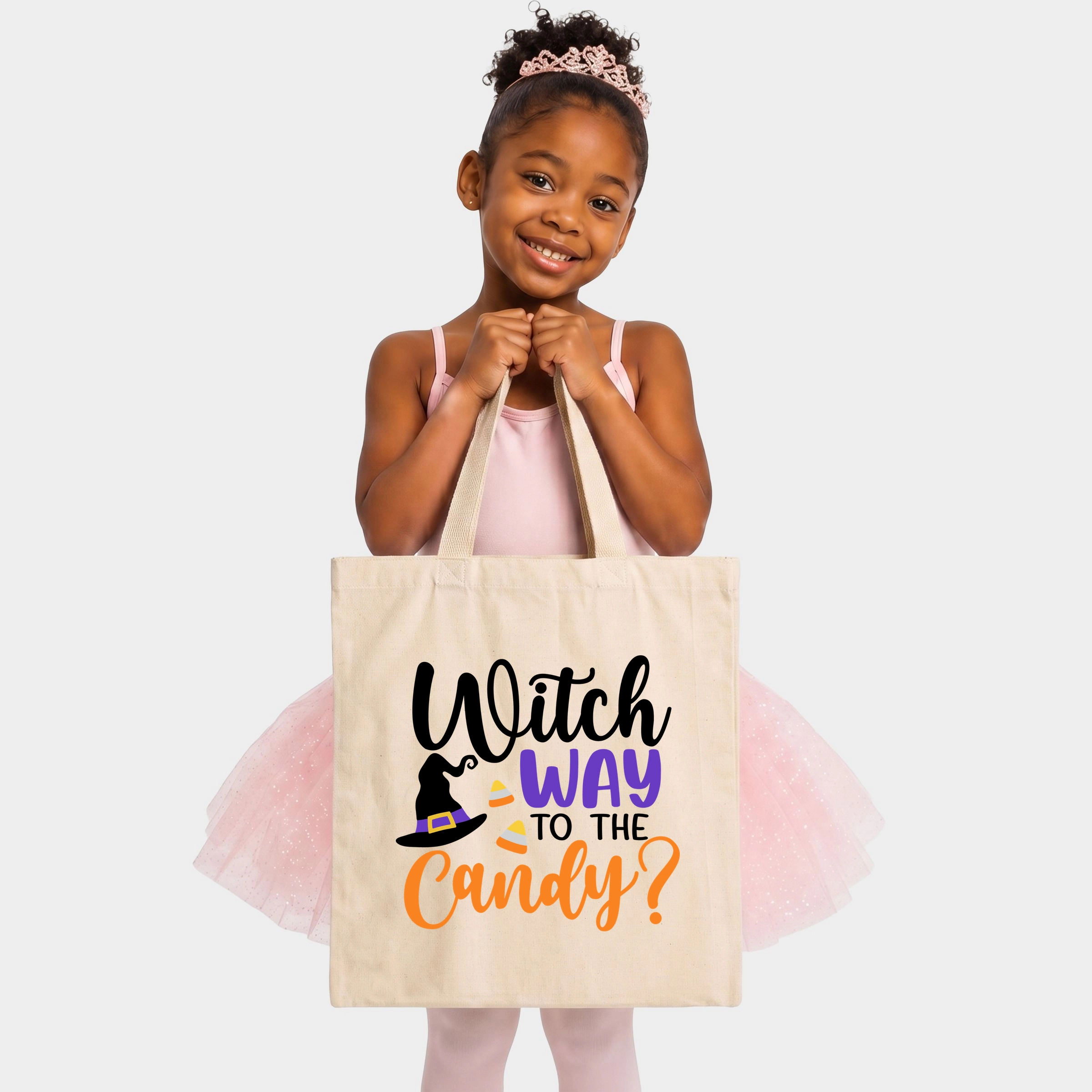 Simply Sage Market - Canvas Tote - Witch Way To The Candy