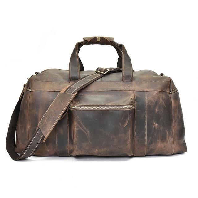 Steel Horse Leather Unisex The Colden Duffle Bag | Large Capacity Leather Weekender