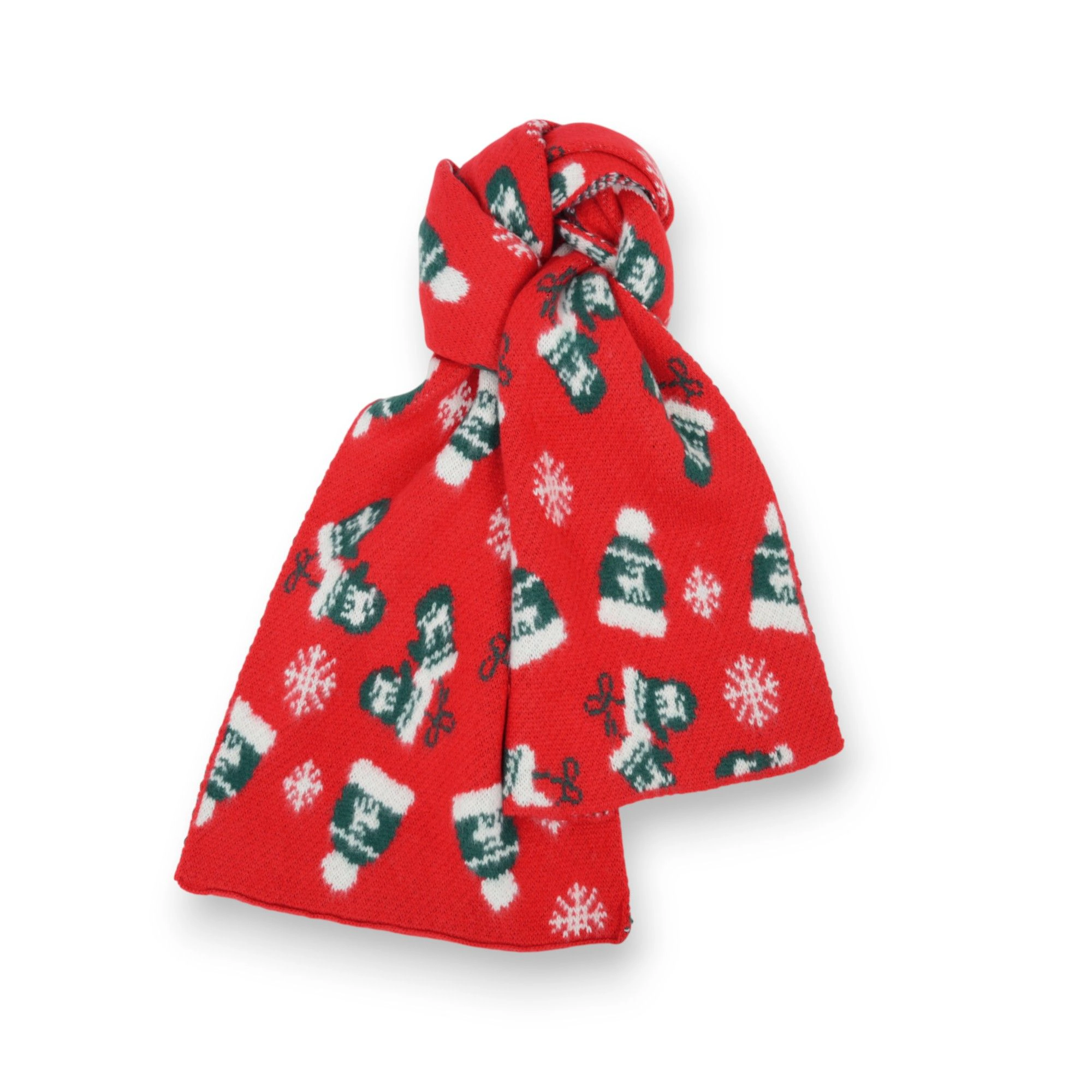 Anna-Kaci Women's Holiday Reindeer Snowflake Knit Winter Scarf 66 x 12 in