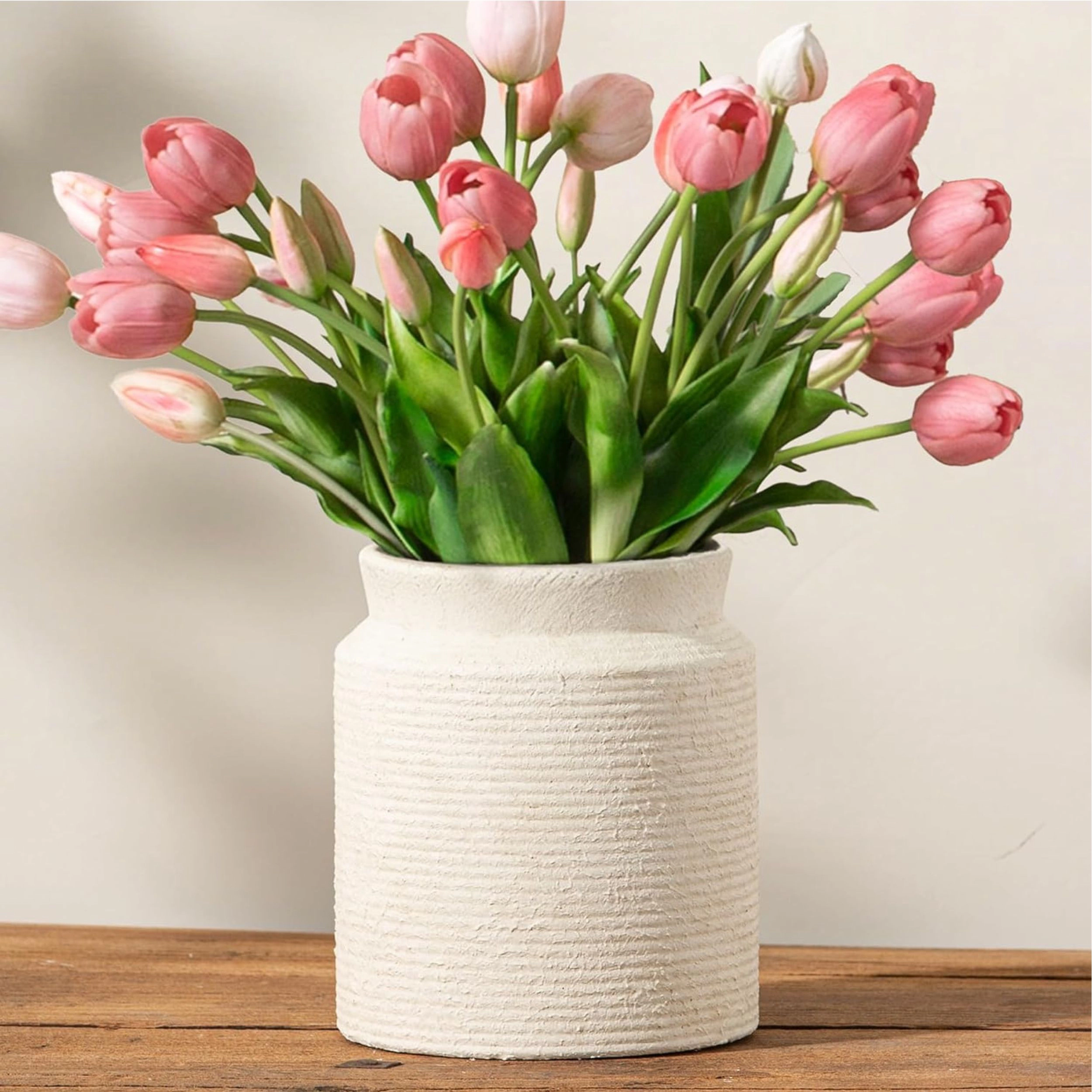 Stock Preferred 7.5 Inch Rustic Ceramic Flower Vase Farmhouse Terracotta Home Decor