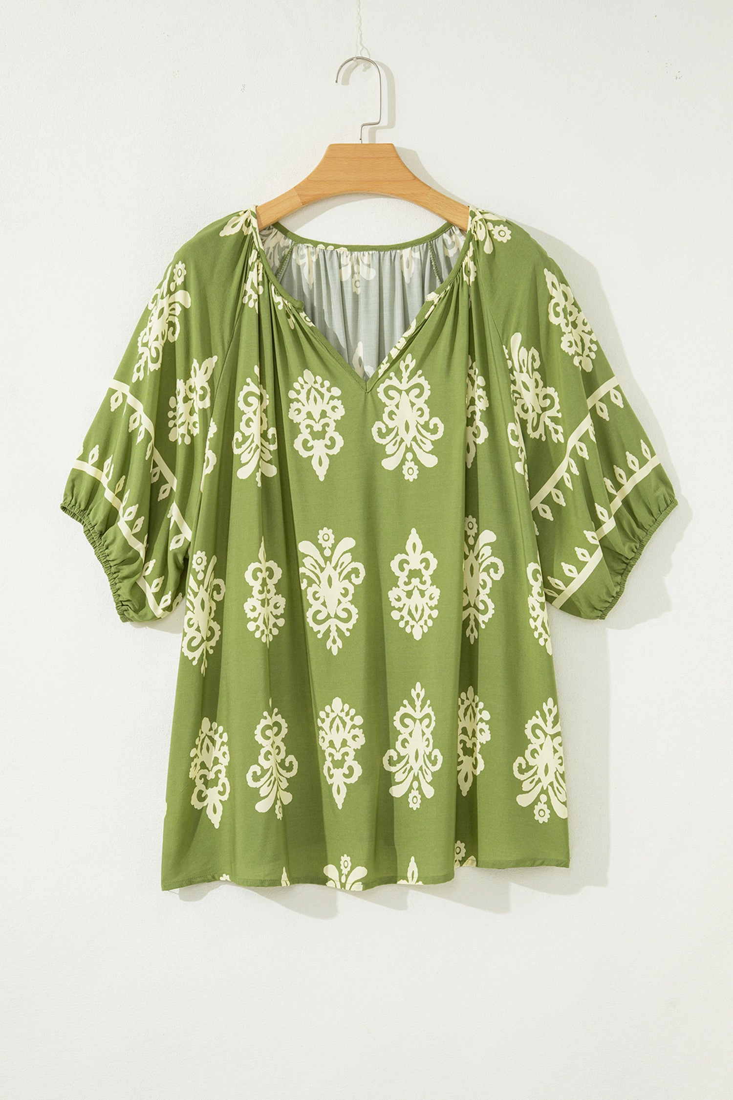 Threaded Pear Women's Gabriella Floral Short Sleeve PLUS Top