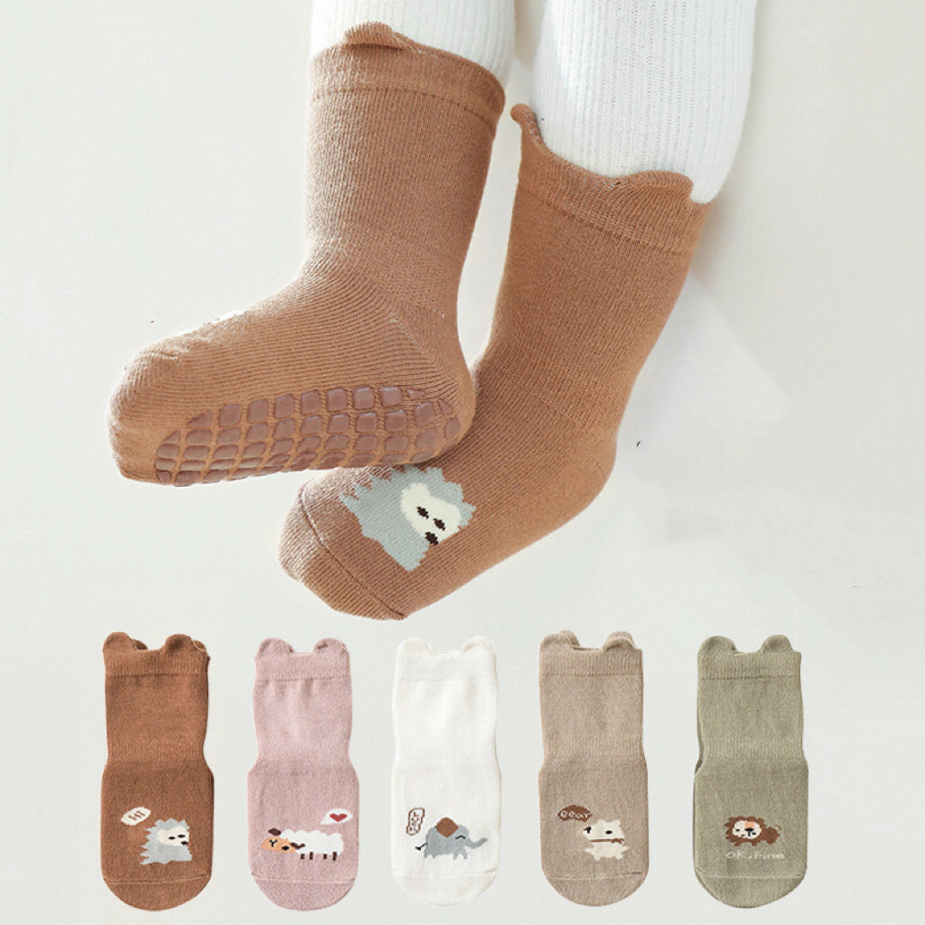 MyKids-USA Baby Cartoon Animal Graphic Non-Slip Design Cute Socks