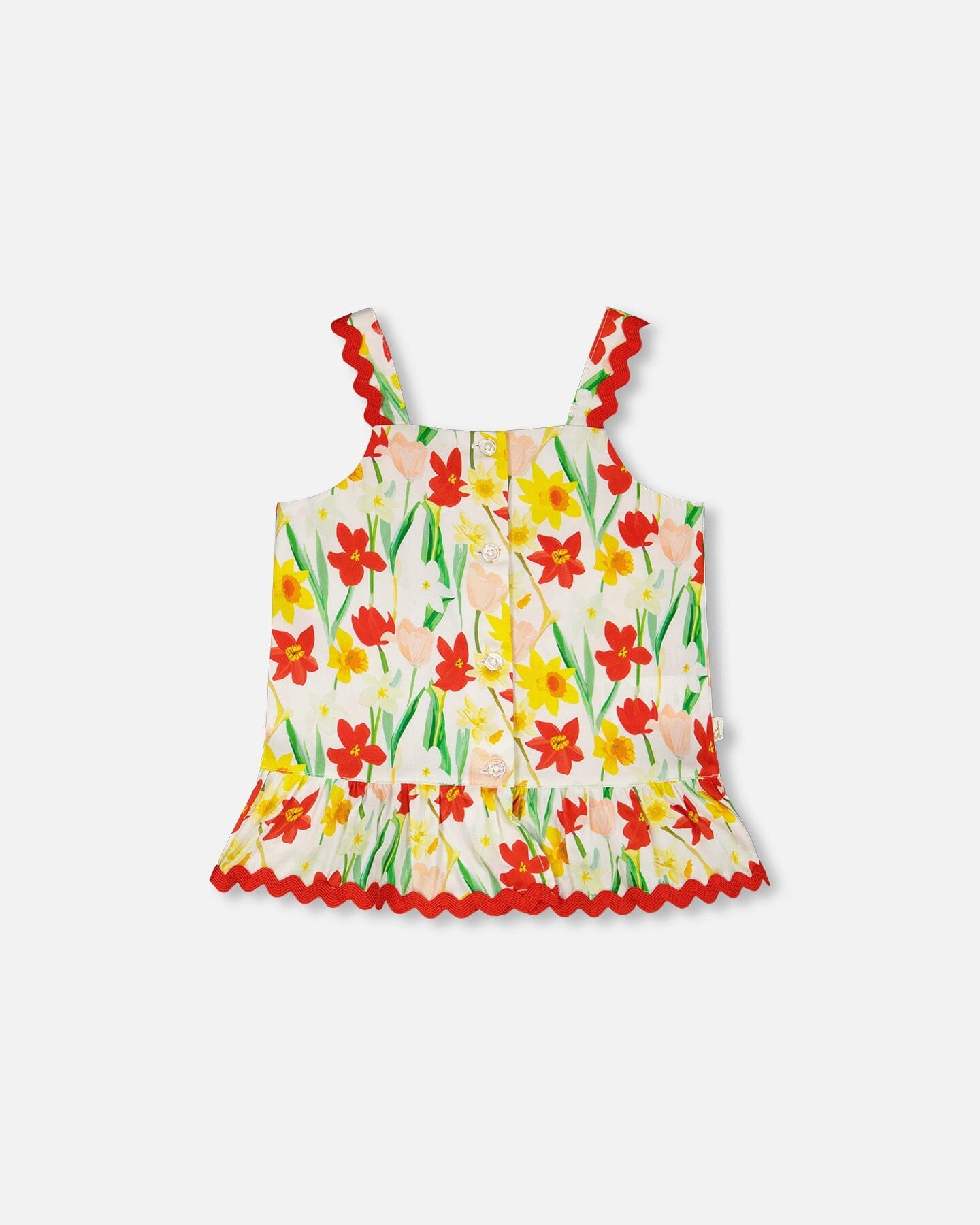 Deux par Girls Viscose Top Daffodil Print