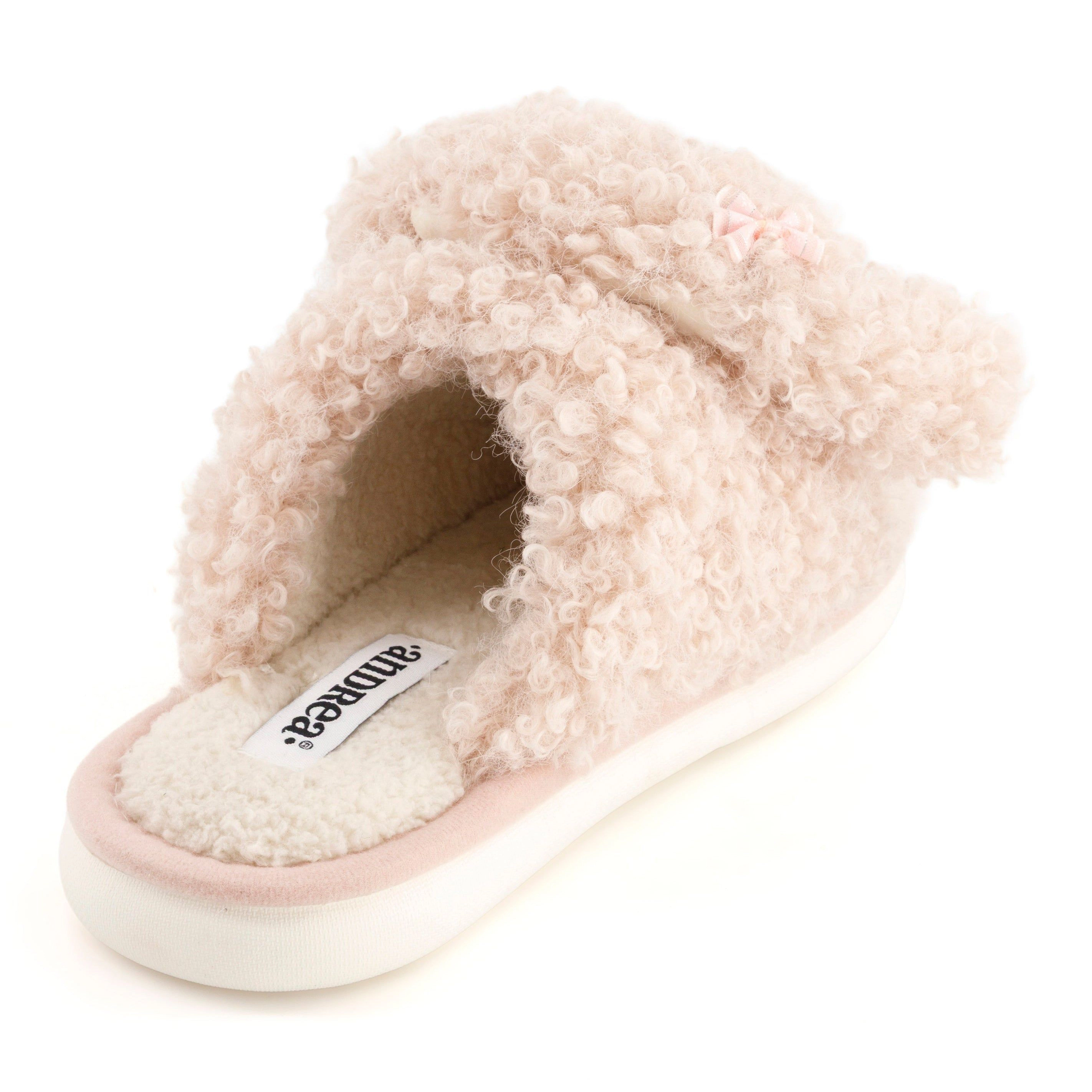 Andrea Womens Cozy Sheep Slippers With Plush Faux Fur