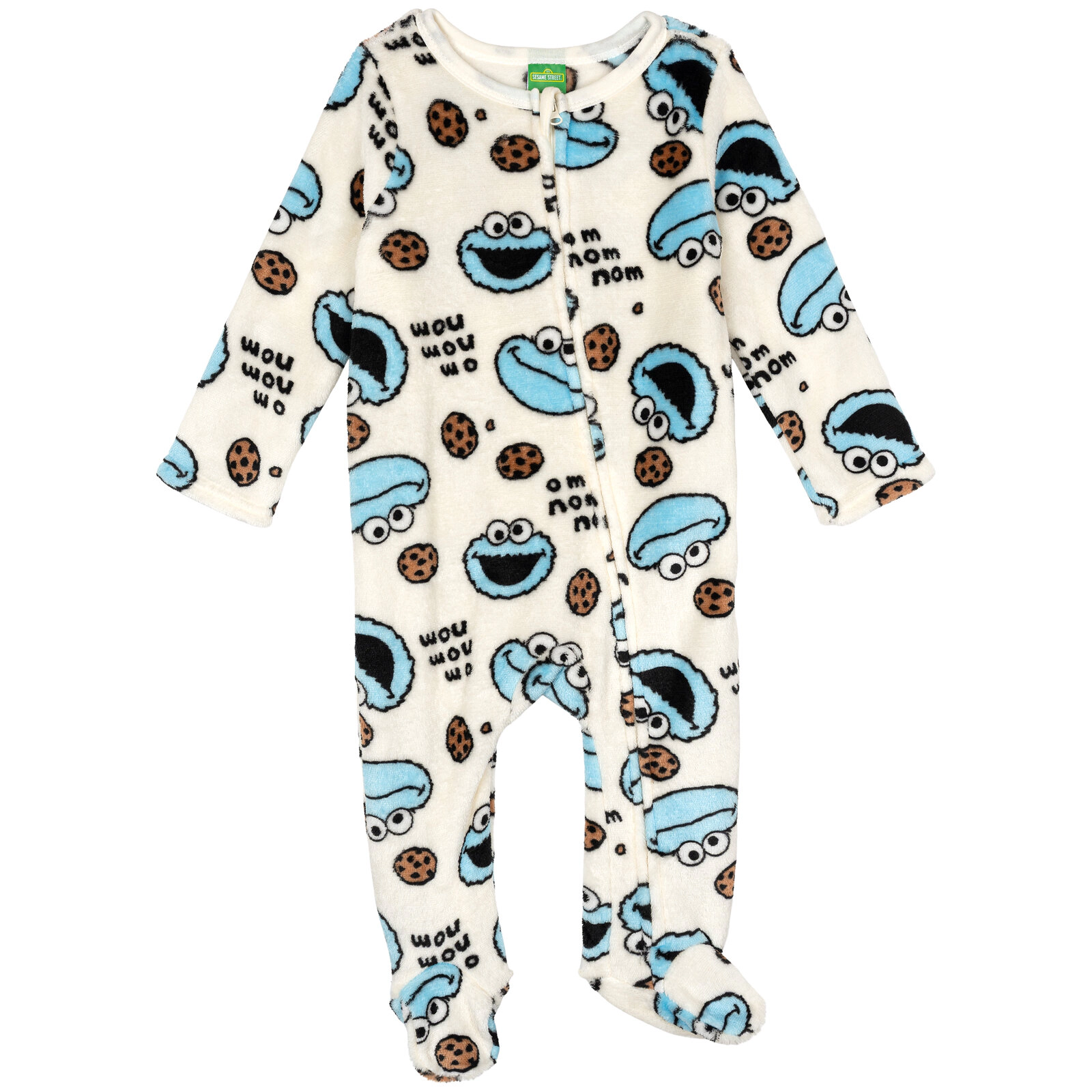 Sesame Street Baby Boys' Zip-Up Footed Sleep N' Play Coverall